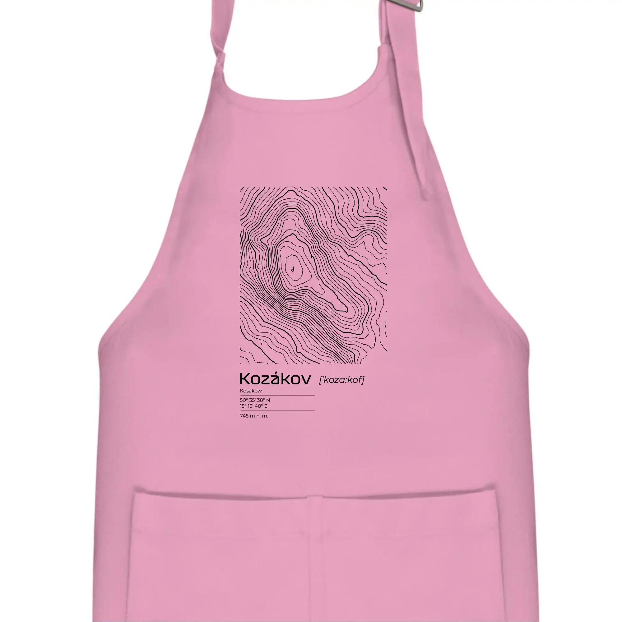 Kozákov - vrstevnice v obdélníku