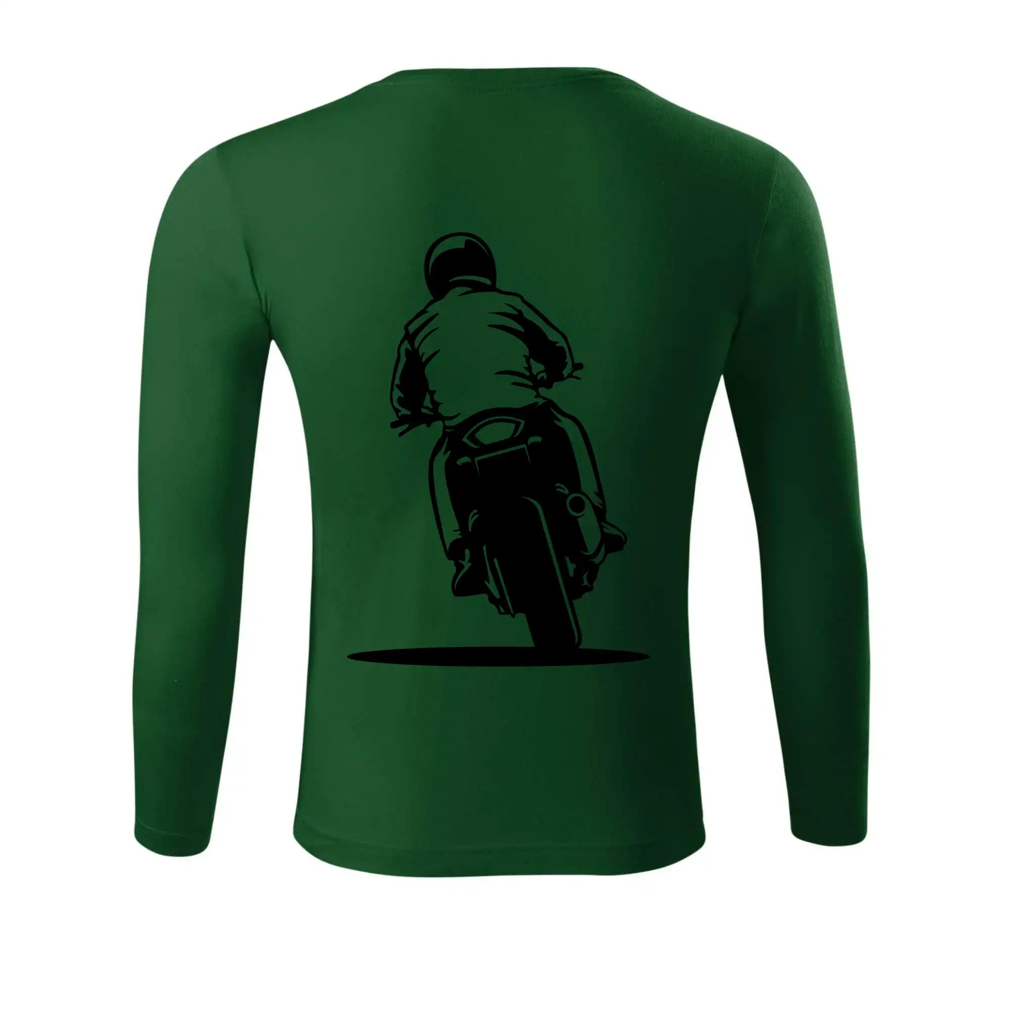 Tričko s cestnou motorkou - Motorkář na zádech - silnice - Tričko Progress s dlhým rukávom