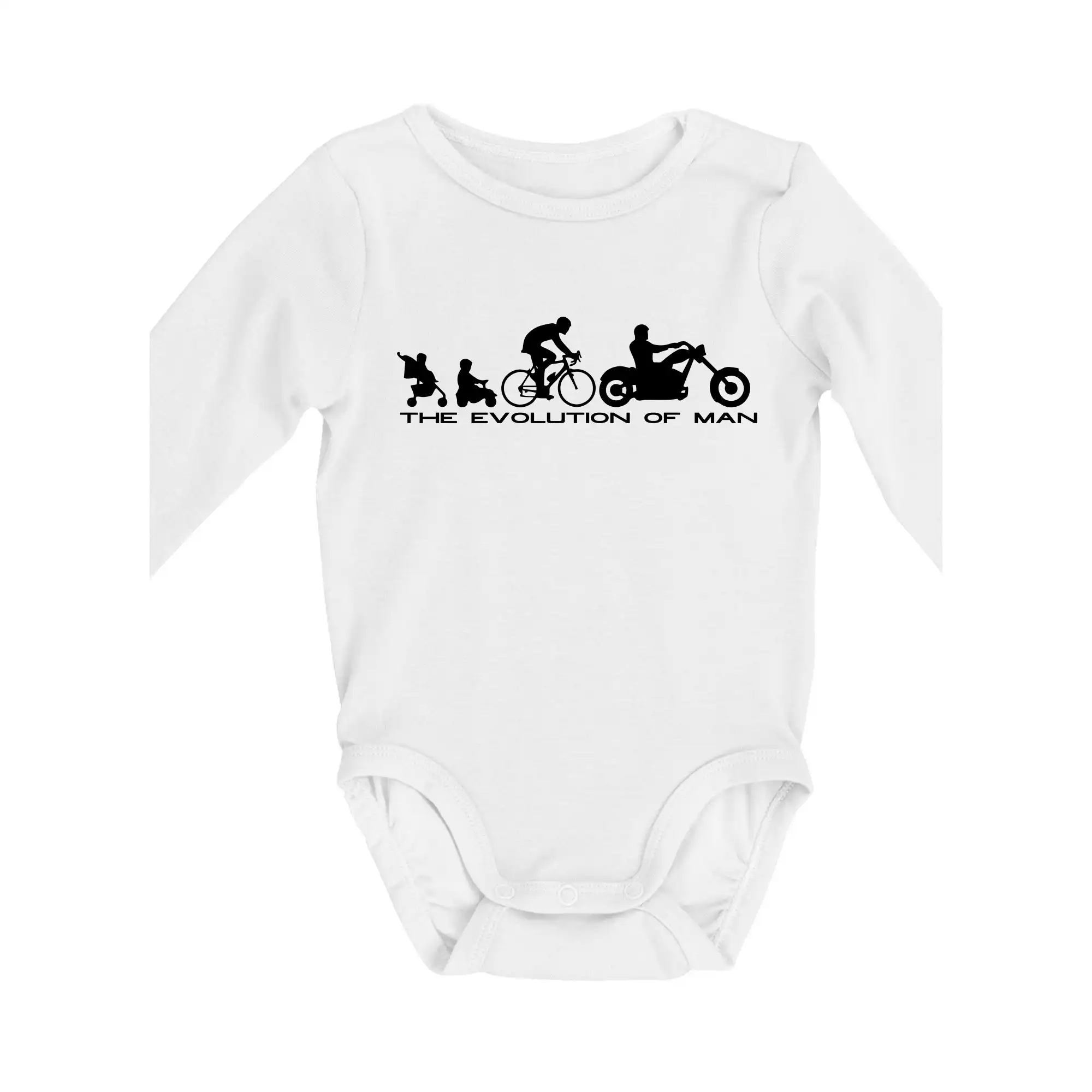 Chopper triko - Evolution of man (Chopper) - Body dojčenské s dlhým rukávom