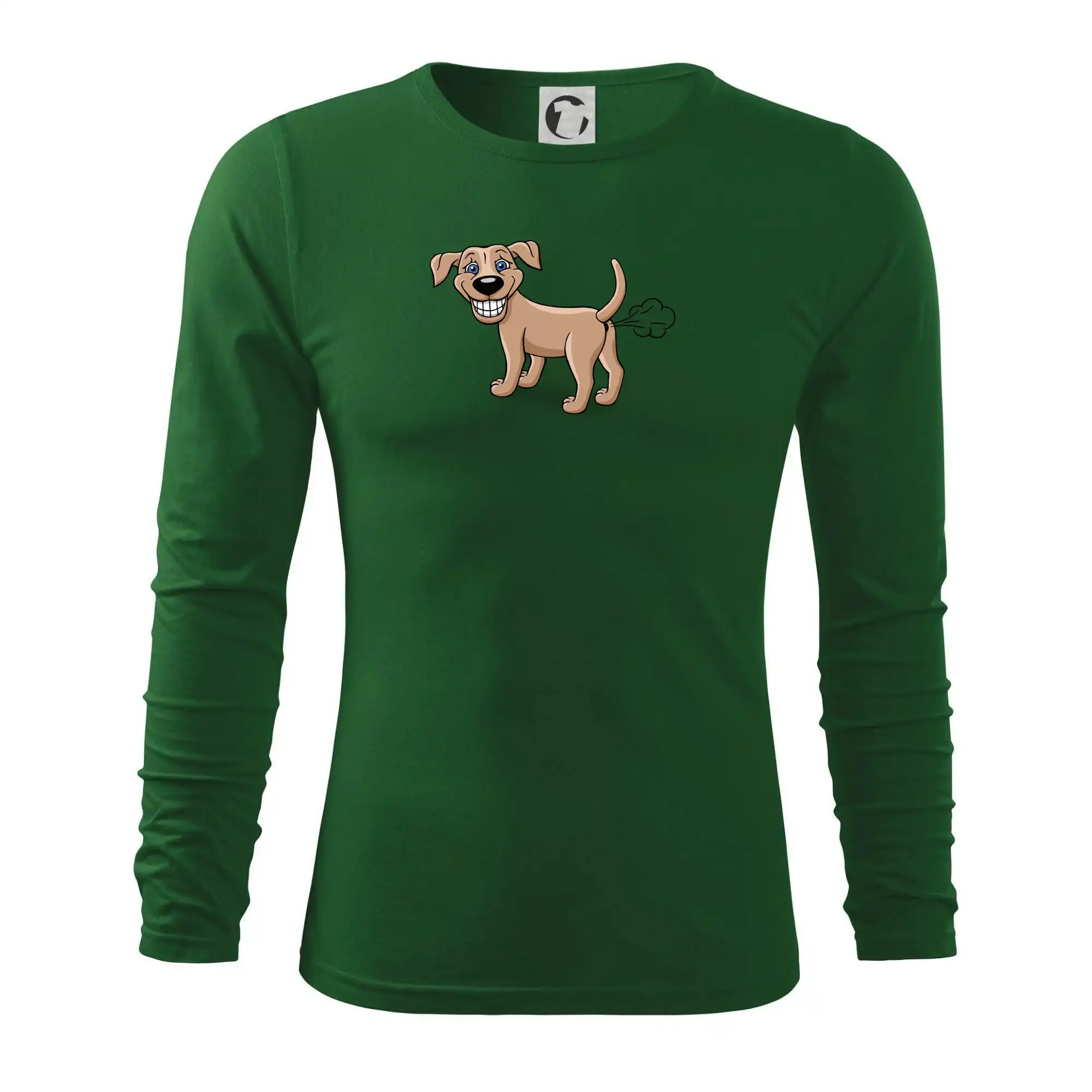Ostatné psie plemená - Prdiace pes kreslený (Hana-creative) - Tričko s dlhým rukávom FIT-T long sleeve