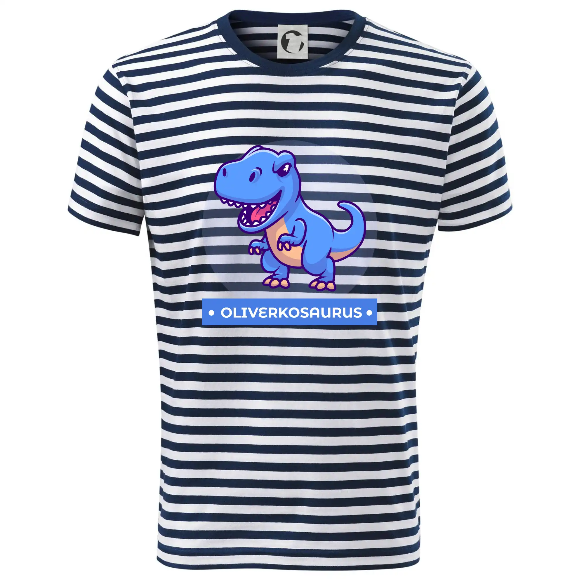 Detské tričká, mikiny a body s originálnymi potlačami | Veselé motívy pre chlapcov aj dievčatá - Dinosaurie mená - modrý dinosaurus - Tričko na vodu