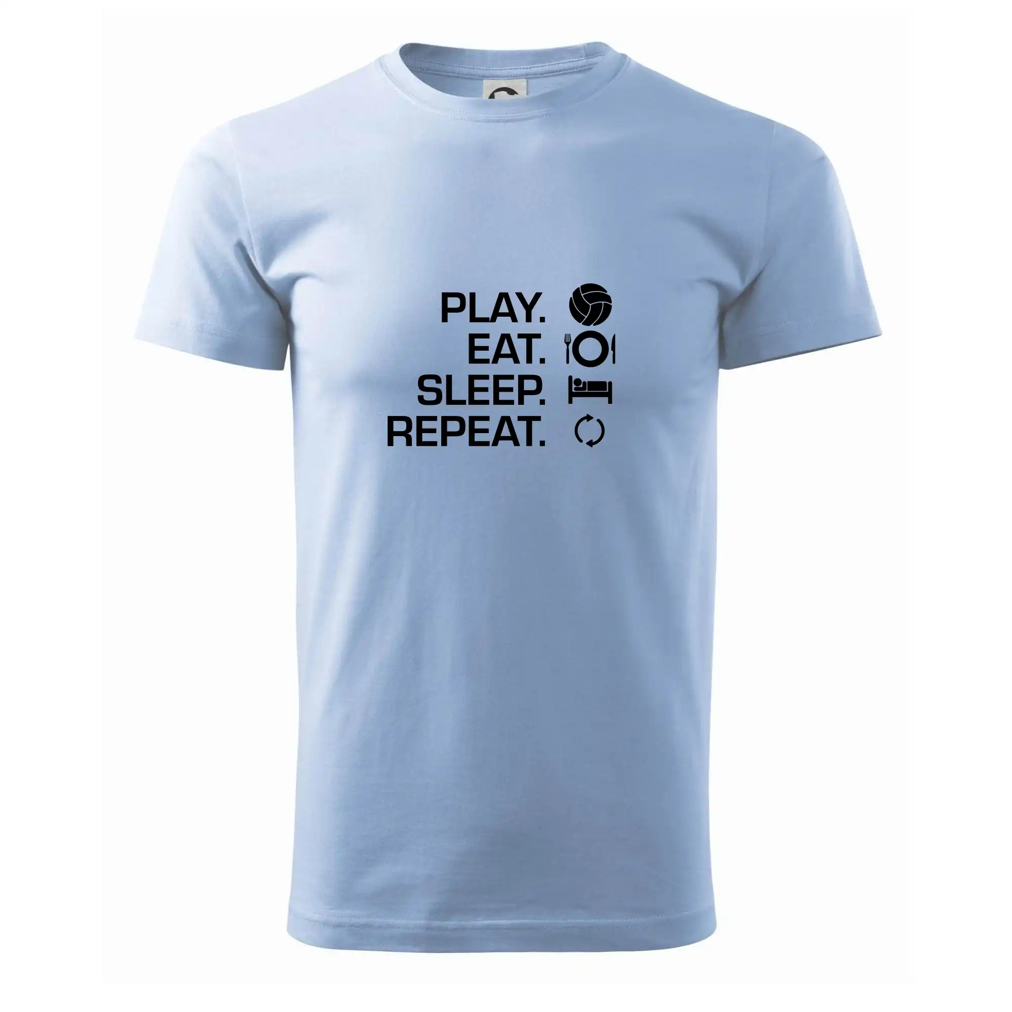 Trička na volejbal - Play Eat Sleep Repeat volejbal - Pánske tričko nižšej gramáže