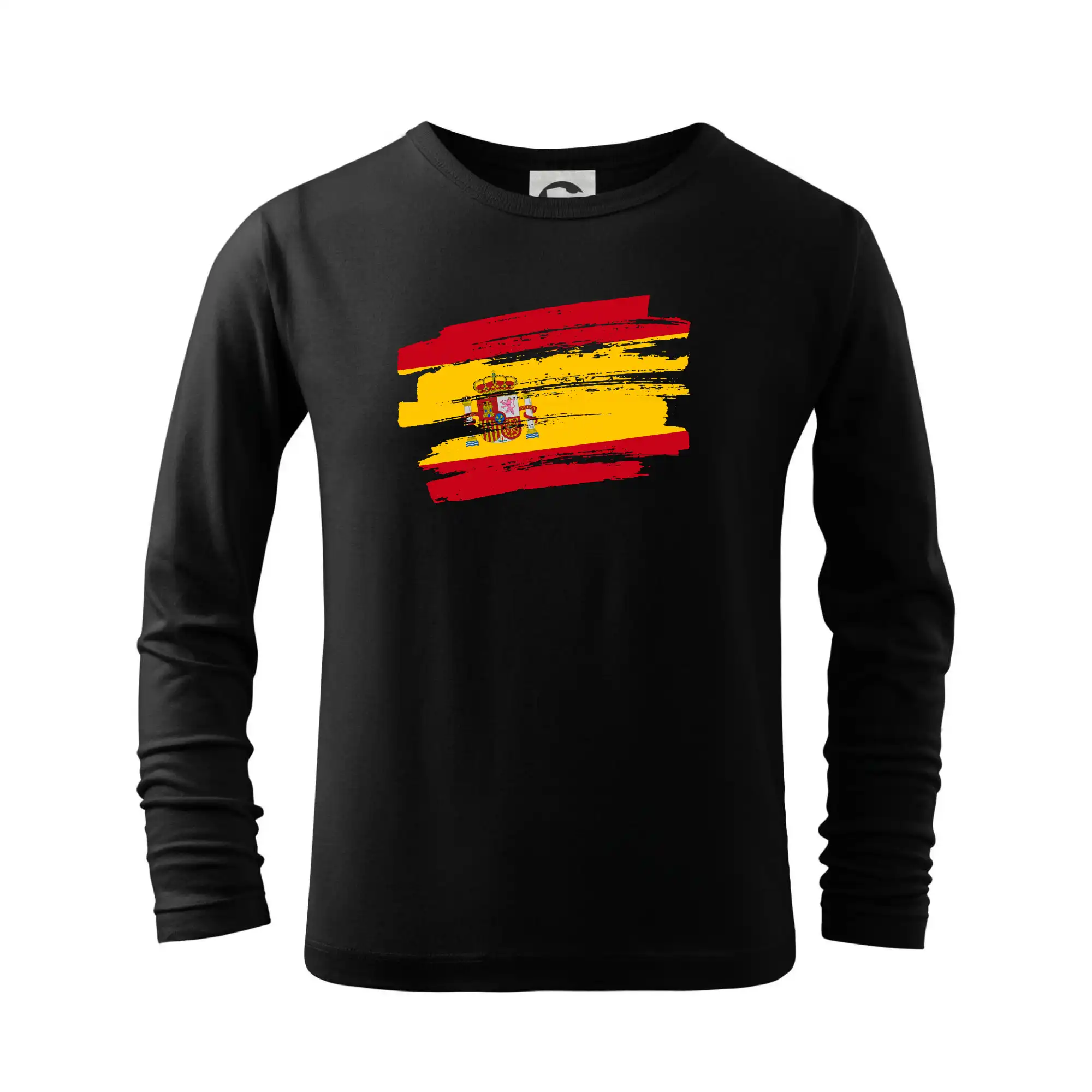 Ostatné mestá / miesta - Španielska vlajka štetkou - Tričko detské Long Sleeve