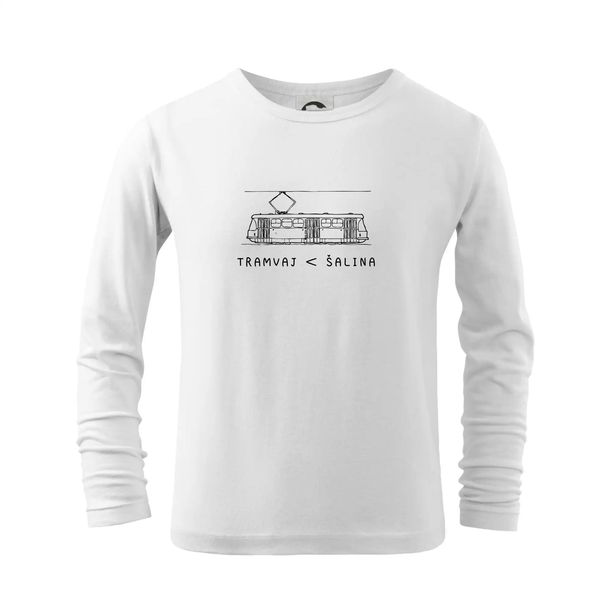 Tričká s vlakmi a autobusmi - Tramvaj < šalina - Tričko detské Long Sleeve