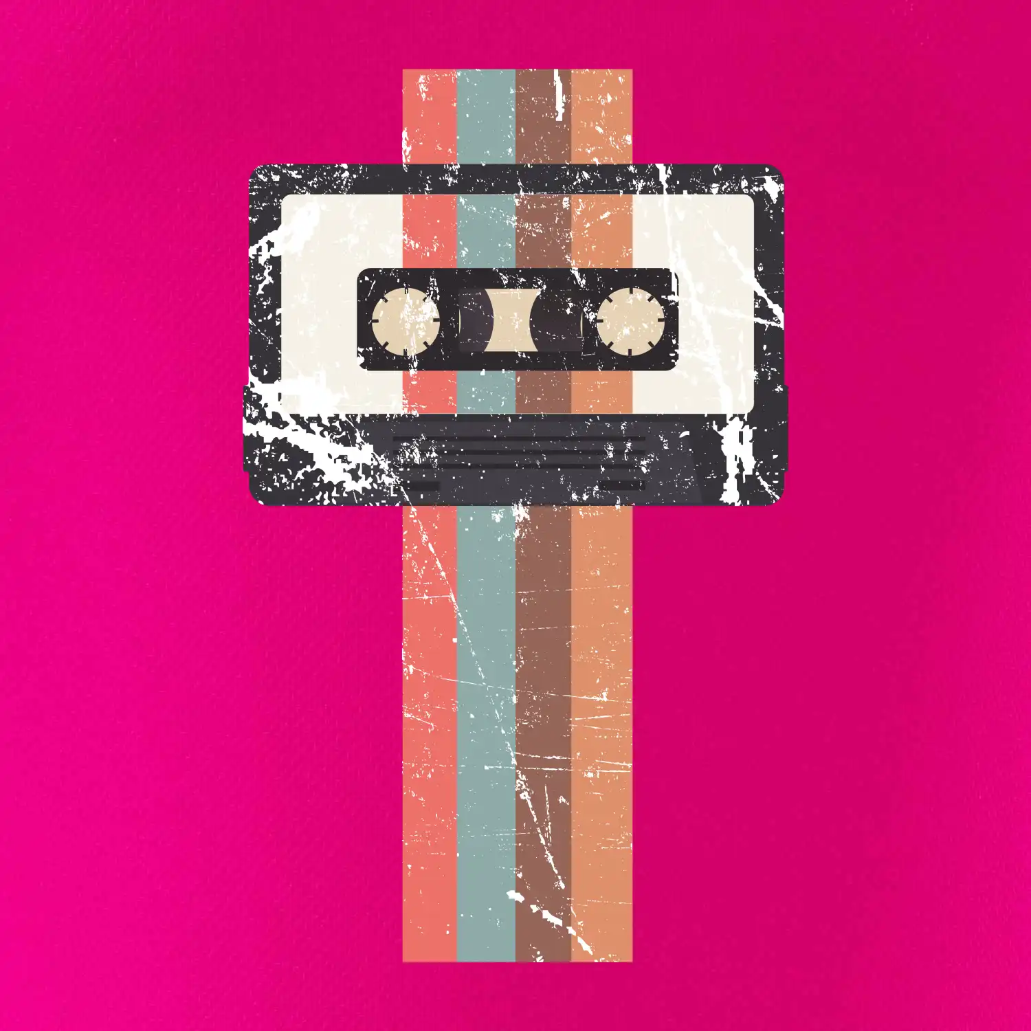 Retro kazeta - pruhy