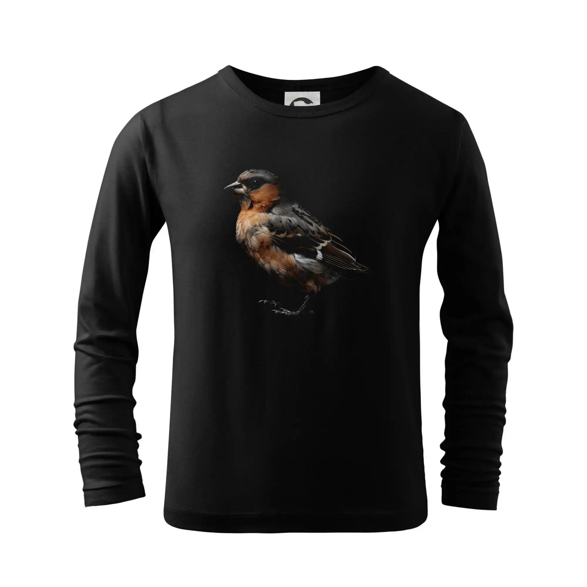 Tričko s motívmi vtákov - Pinka všeobecná čierna fotka - Tričko detské Long Sleeve