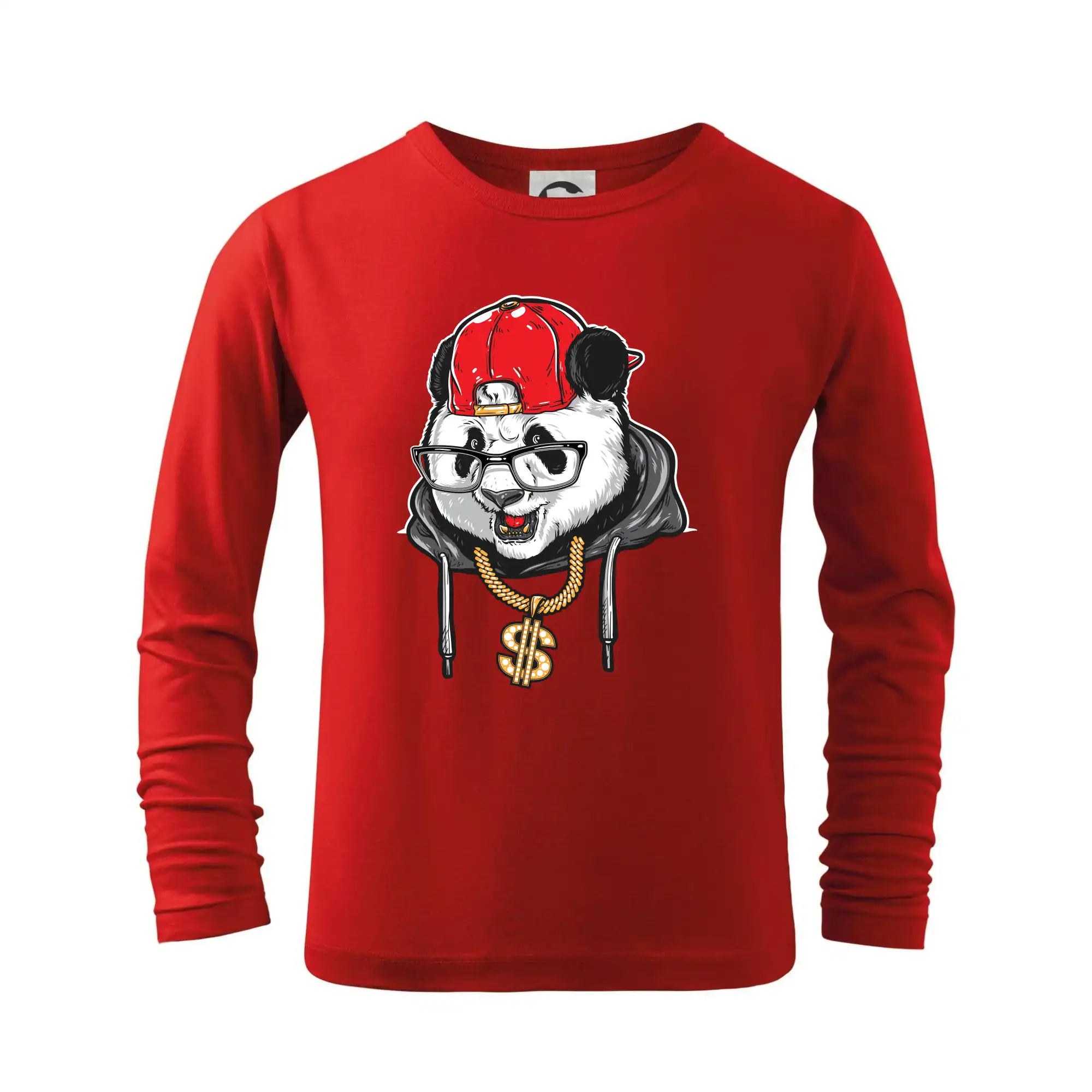 Hudobné tričká - Hip hop panda - Tričko detské Long Sleeve
