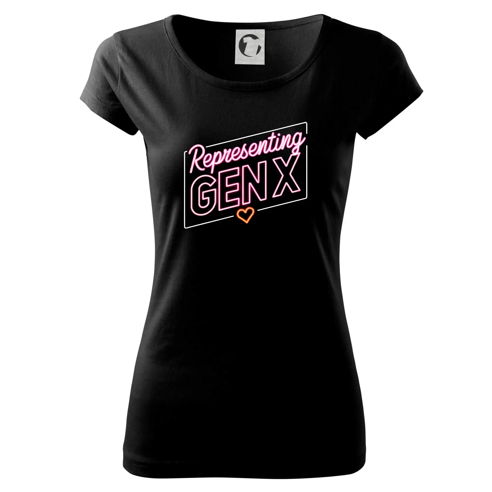 Tričká s motívmi ktoré frčia na internete - Generace X (Gen X) - Representing GEN X neon - Dámske tričko Pure