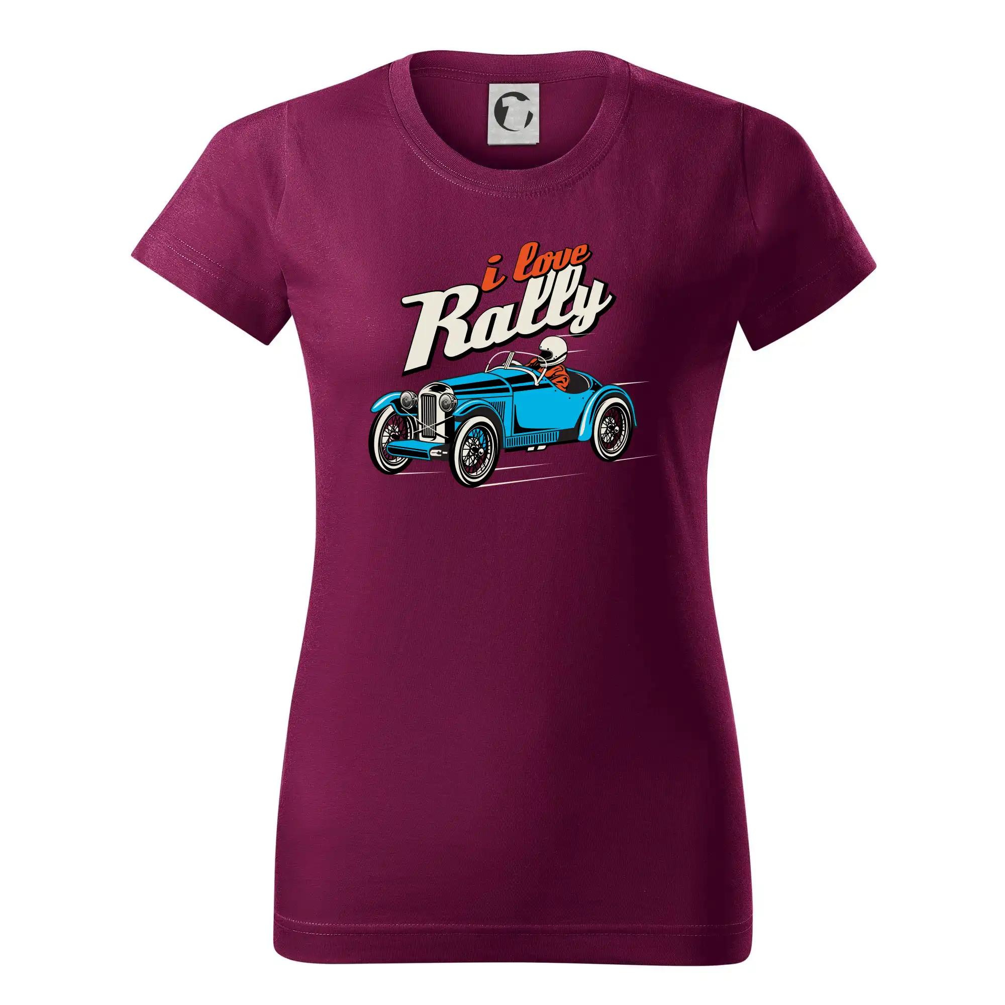 Auto tričká - I Love Rally - Dámske tričko basic - ľahko voľnejšie a dlhšie