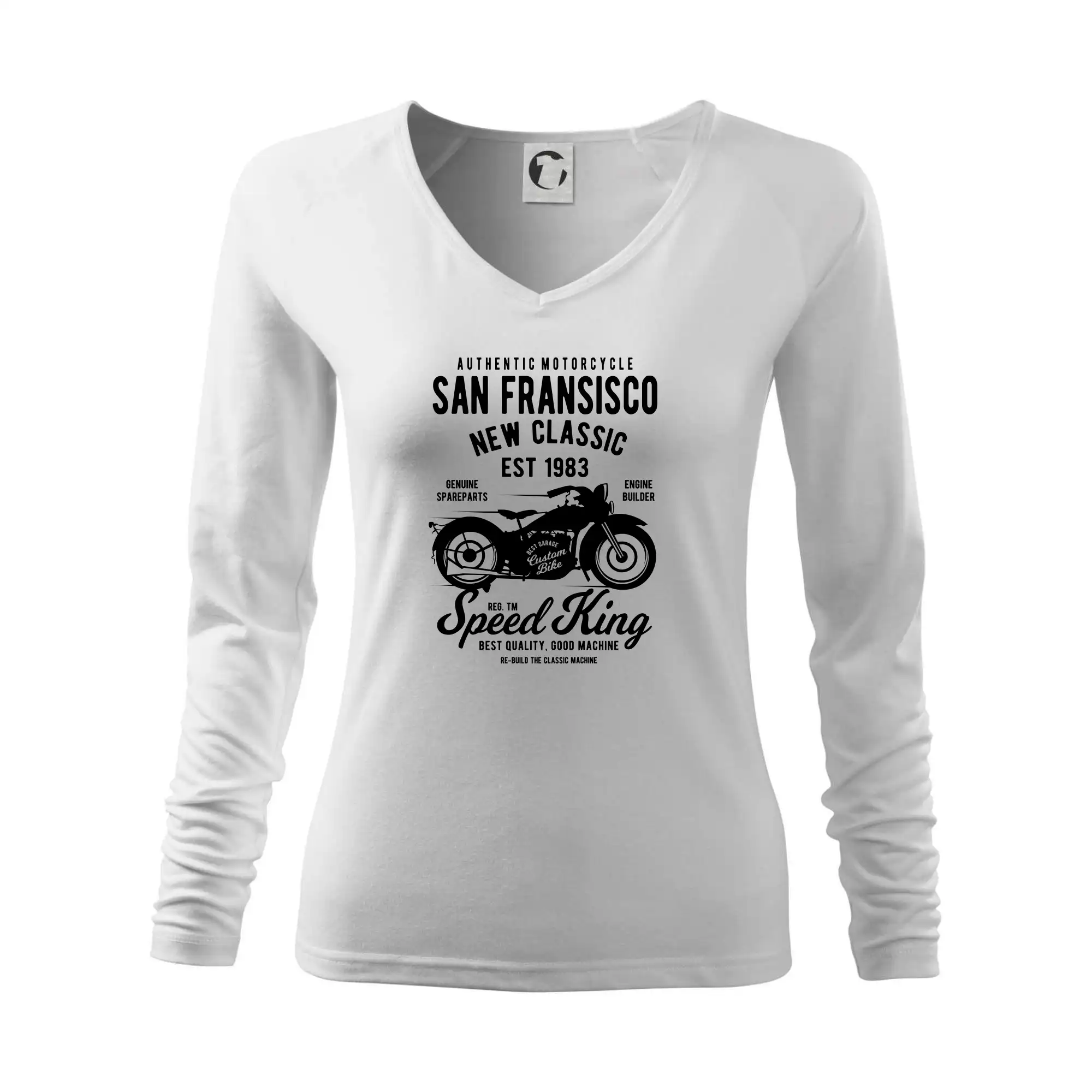 Tričká a mikiny s potlačou motoriek – pre pravých motorkárov - San Fransisco Motorcycle - Tričko dámske Elegance