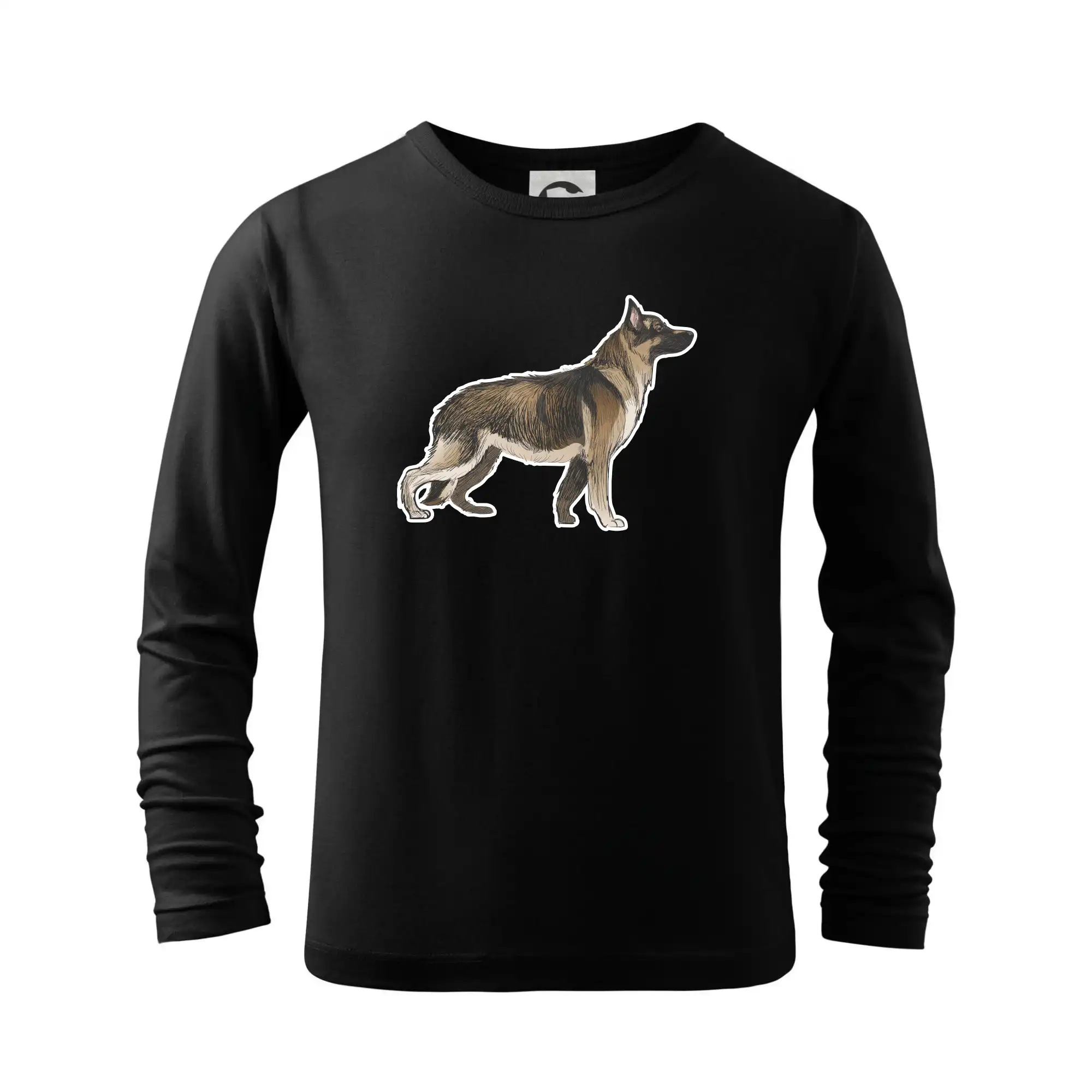Nemecký ovčiak - Nemecký ovčiak - hnedý kreslený - Tričko detské Long Sleeve