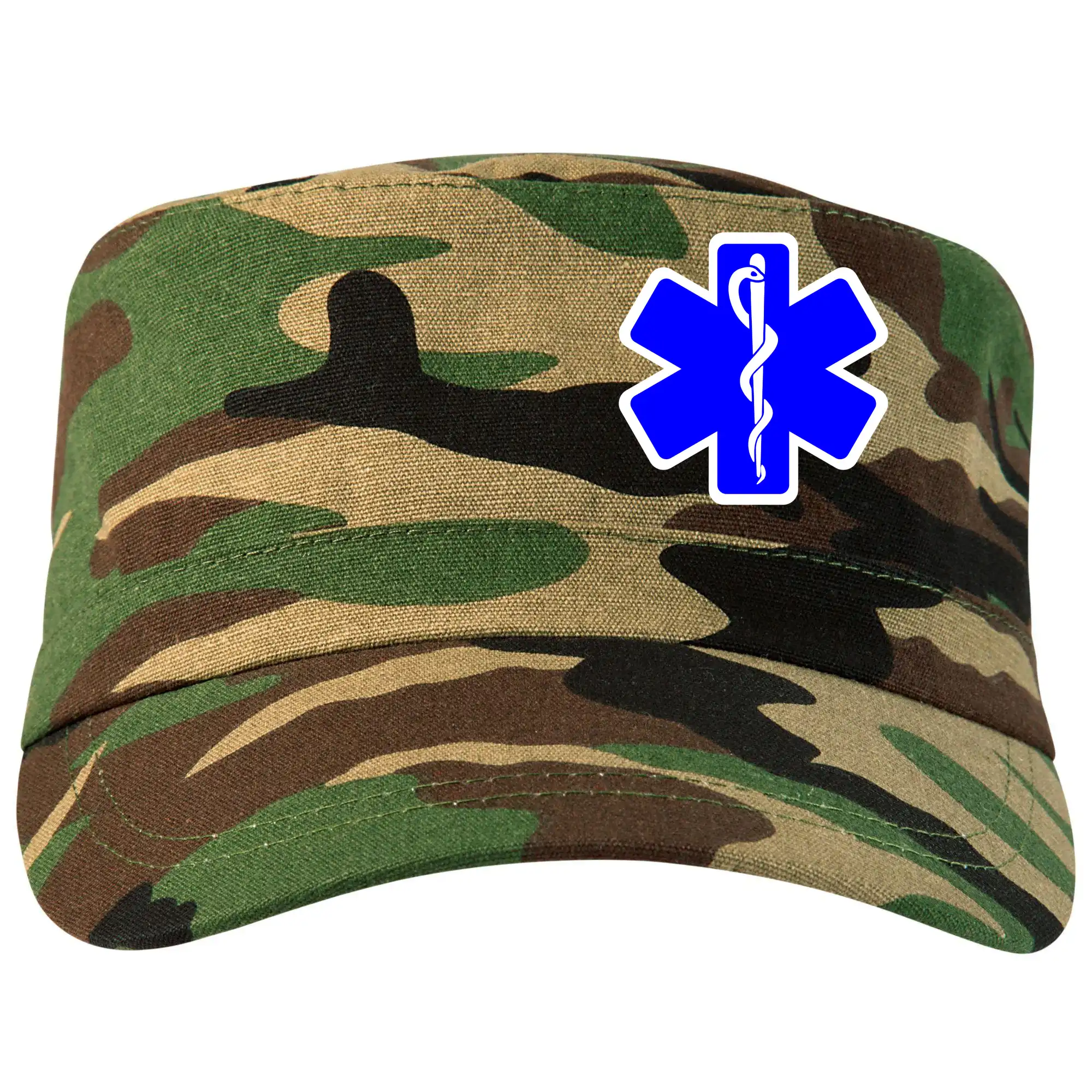 Tričká a mikiny pre záchranárov a lekárov - Kvalitné oblečenie pre zdravotníkov - Rescue - Hviezda na prsníku + nápis na chrbte - Šiltovka CAMO