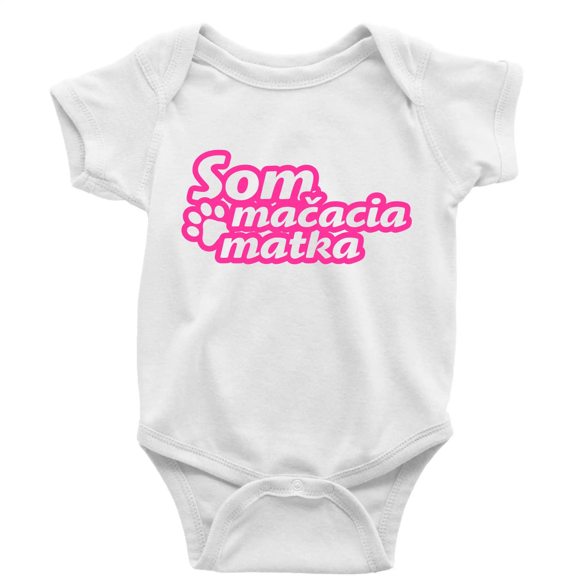 Vtipná tričká s mačkou - Som mačacia matka - Body dojčenské s krátkym rukávom