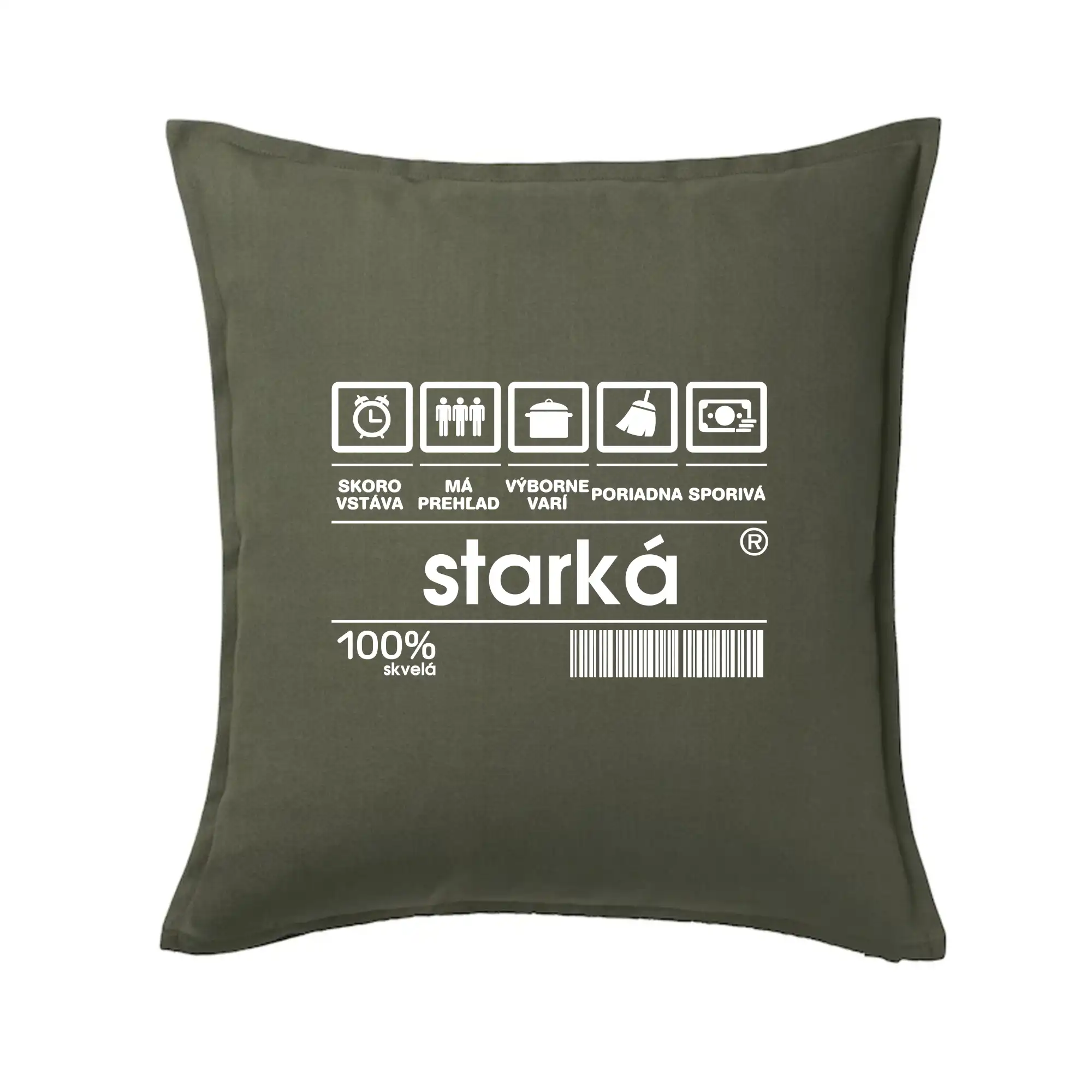 Čiarový kód - starká - Vankúš 50x50