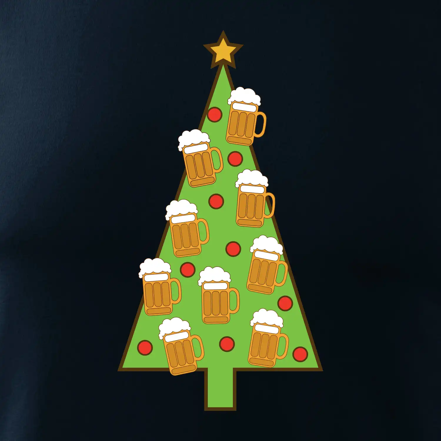 Nic více nepotřebuji - stromeček a pivo (Pecka design)