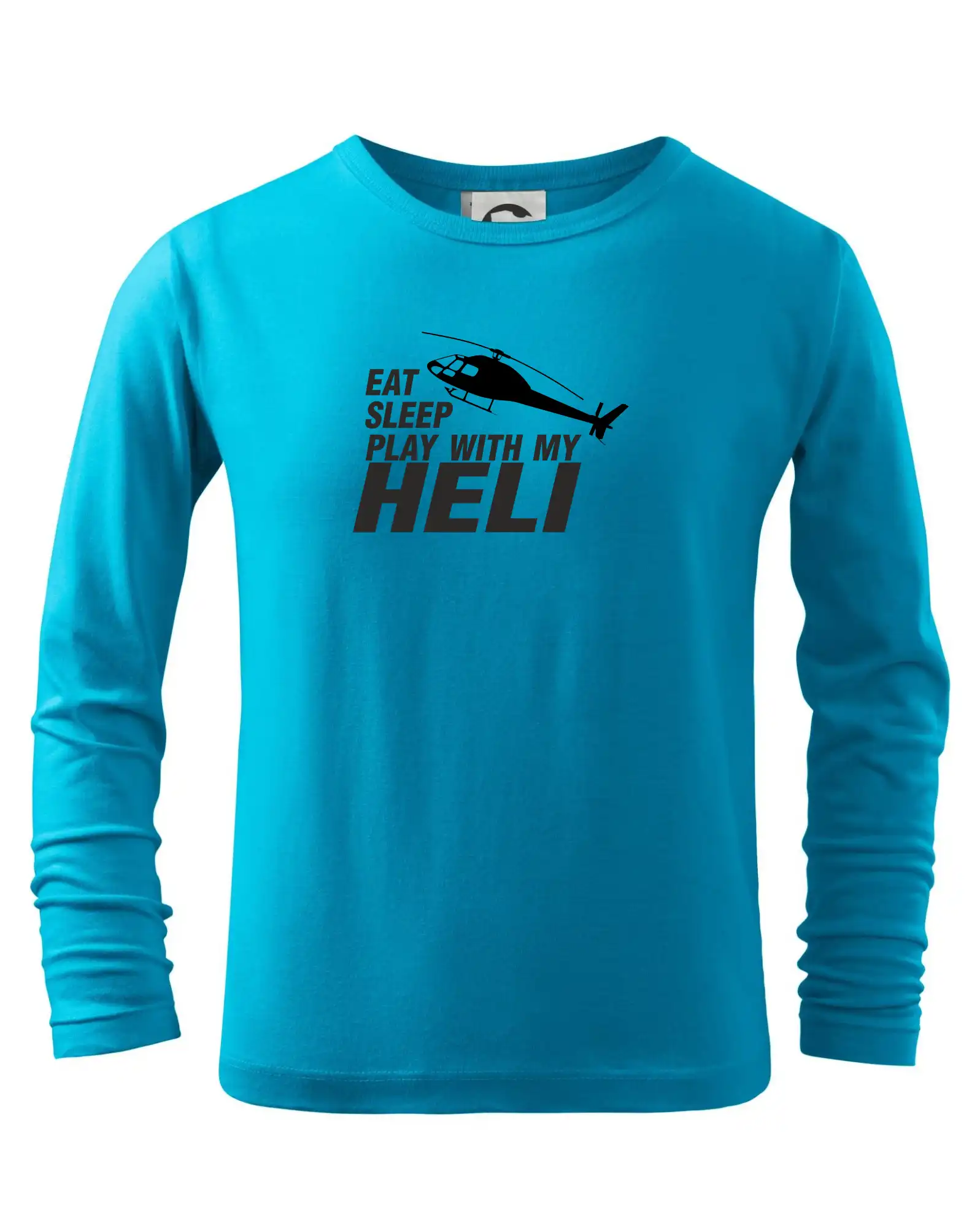 Tričká pre modelára - Eat Sleep Play With My Heli - Tričko detské Long Sleeve