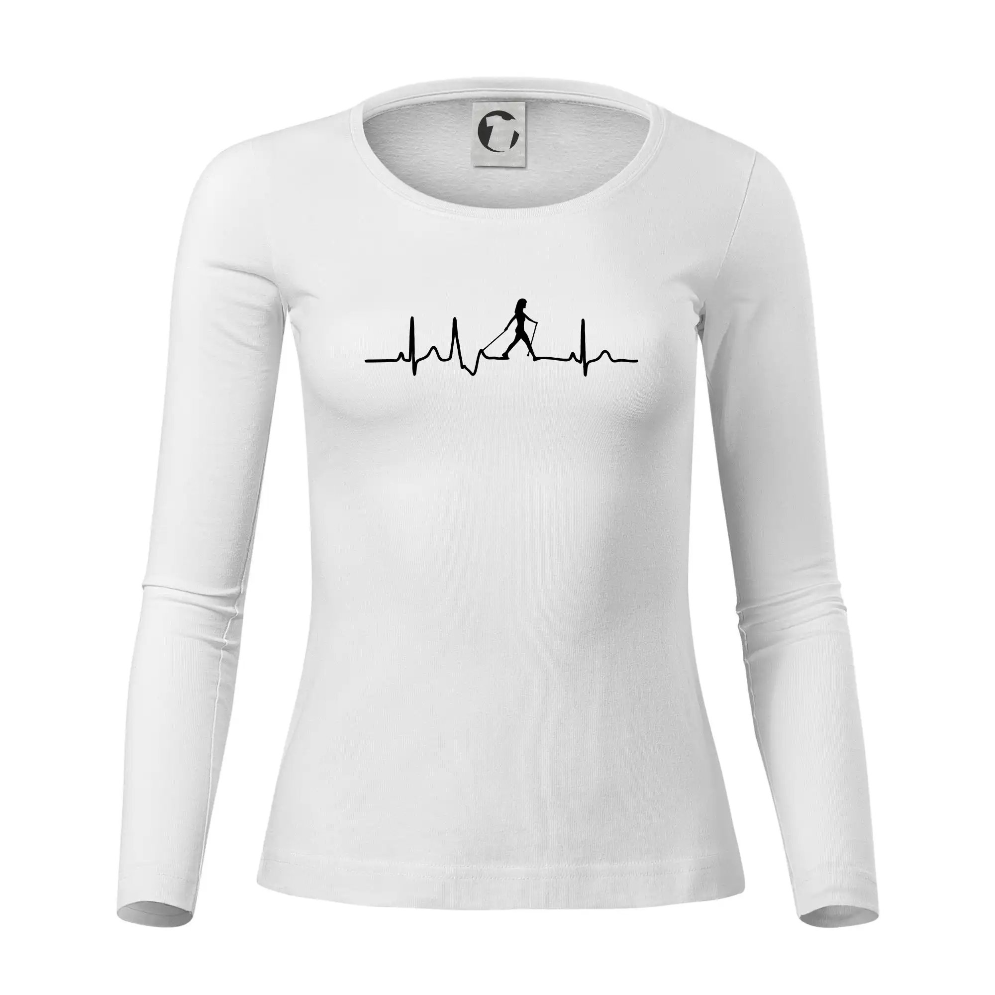EKG nordic walking žena