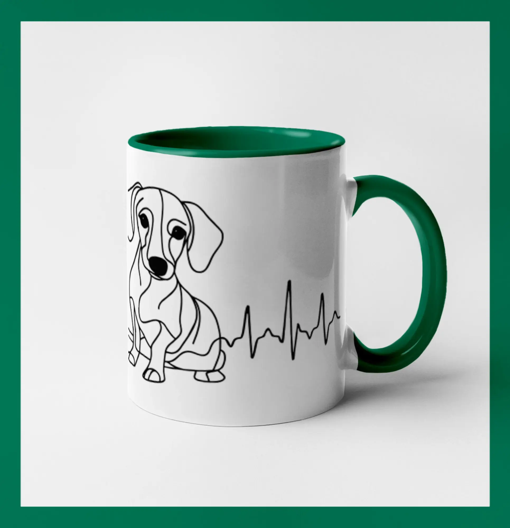 EKG křivka jezevčík