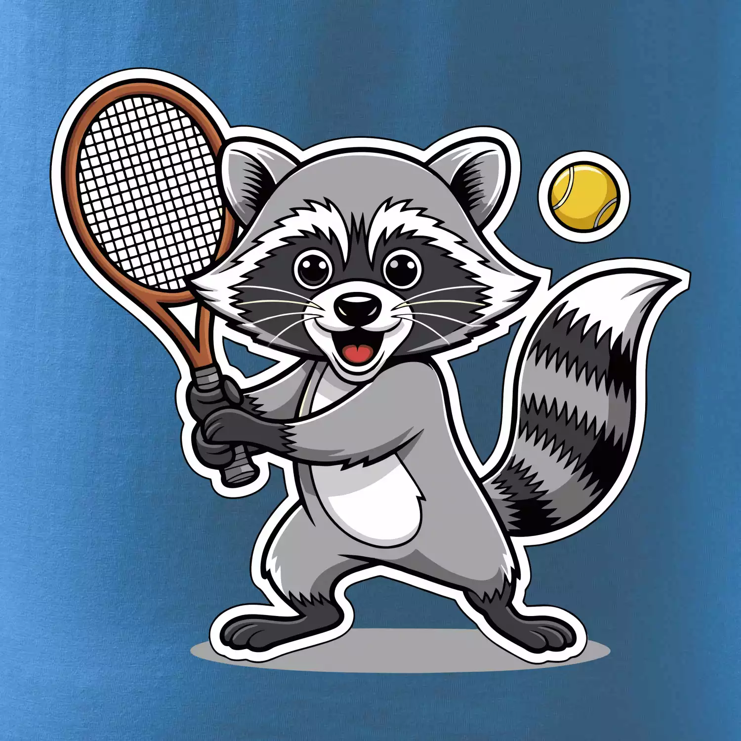 Mýval hraje tenis kreslený