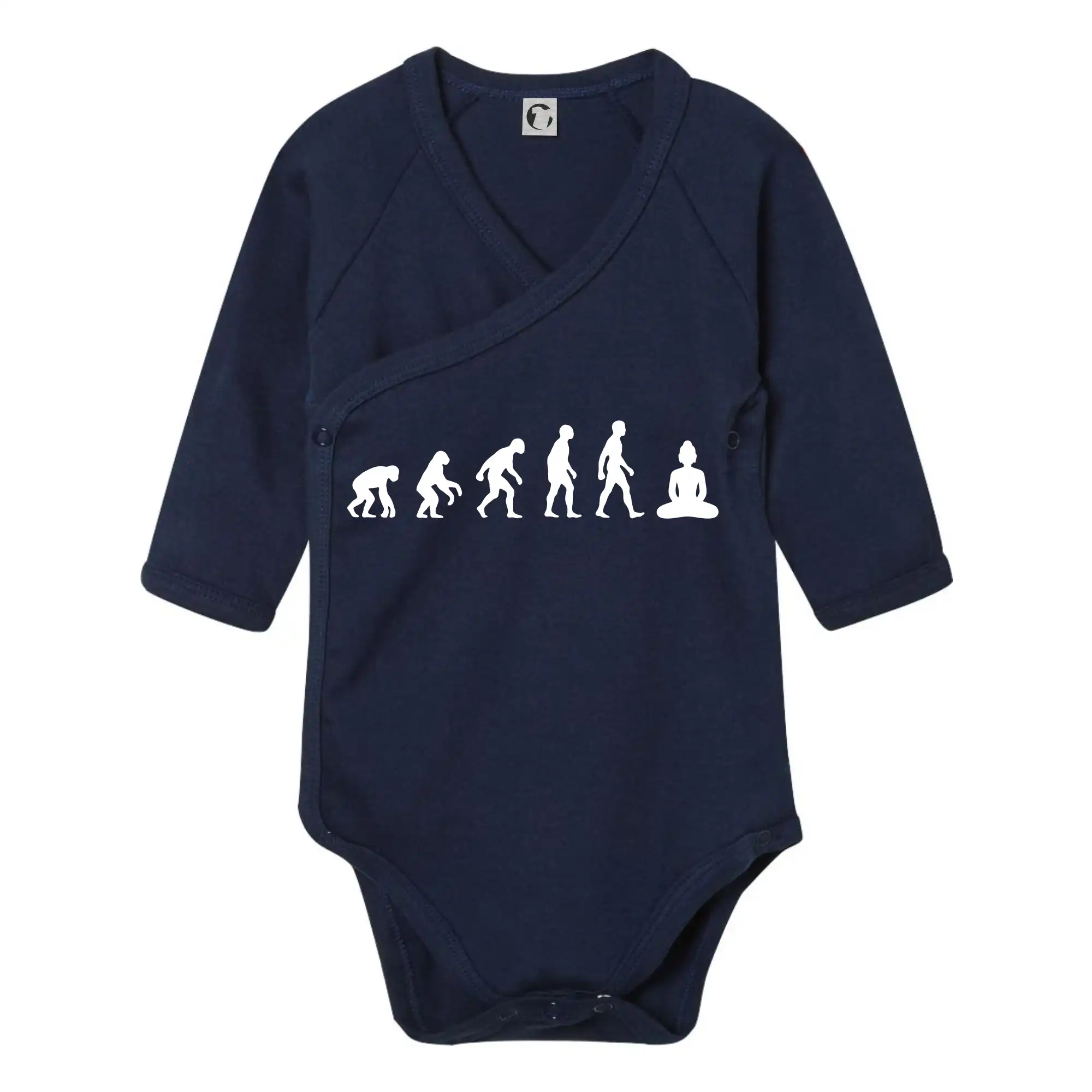 Evoluce budha - Body zavinovacie s dlhým rukávom