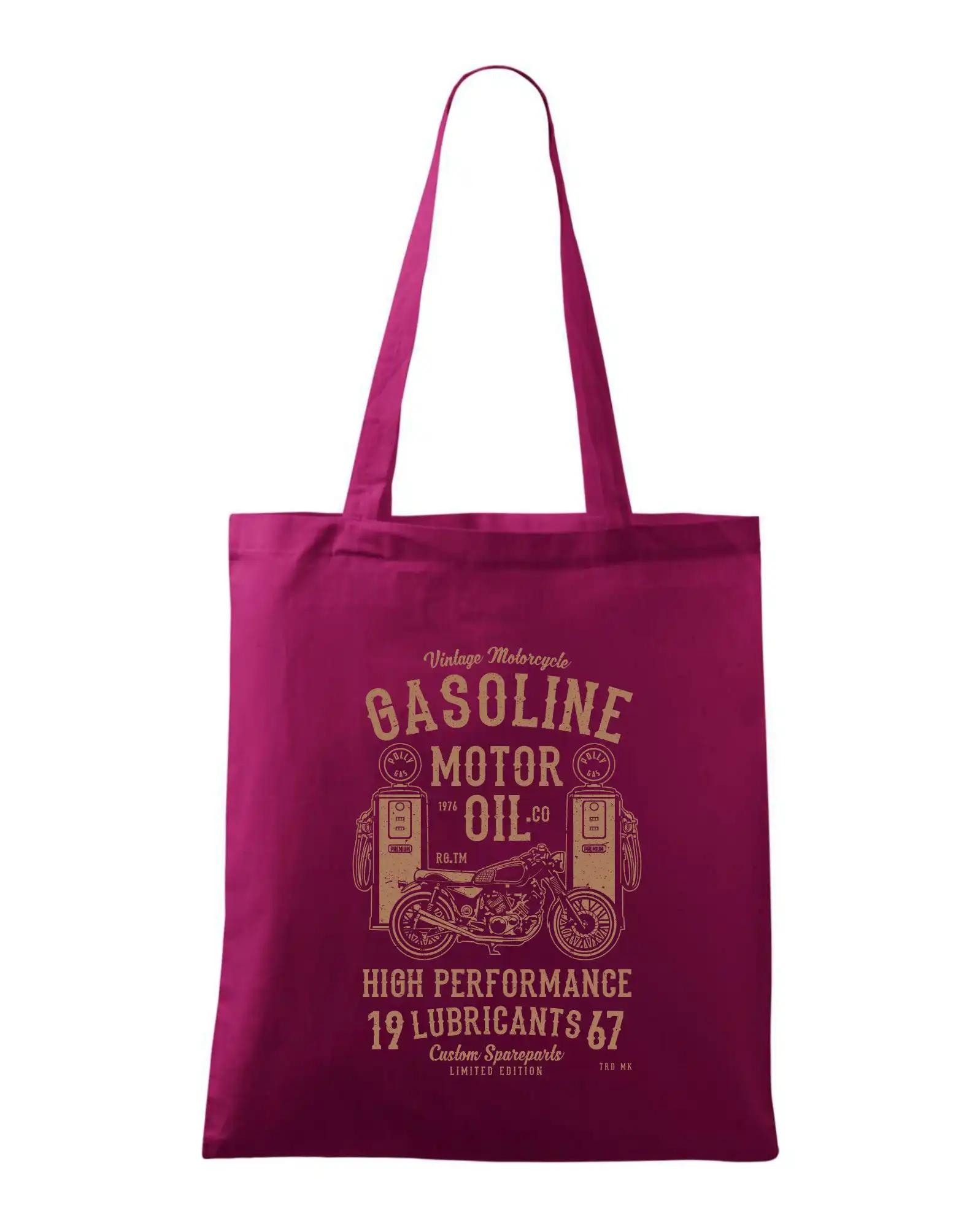 Tričká a mikiny s potlačou motoriek – pre pravých motorkárov - Gasoline Motor Oil - Taška bavlnená