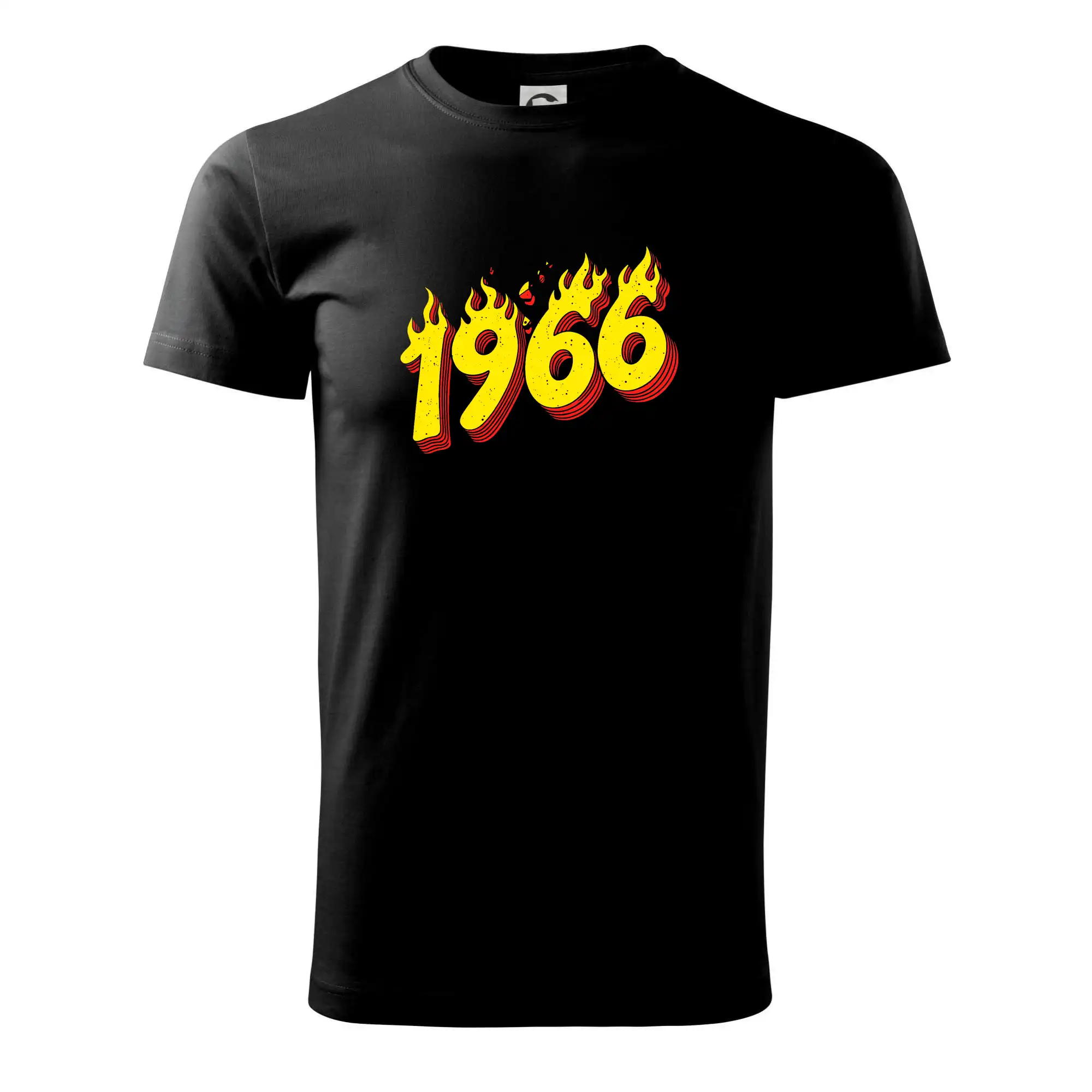 Trička s ročníkom 1966 - Narodeniny v ohni 1966 - Tričko extra veľké  (5-8XL)