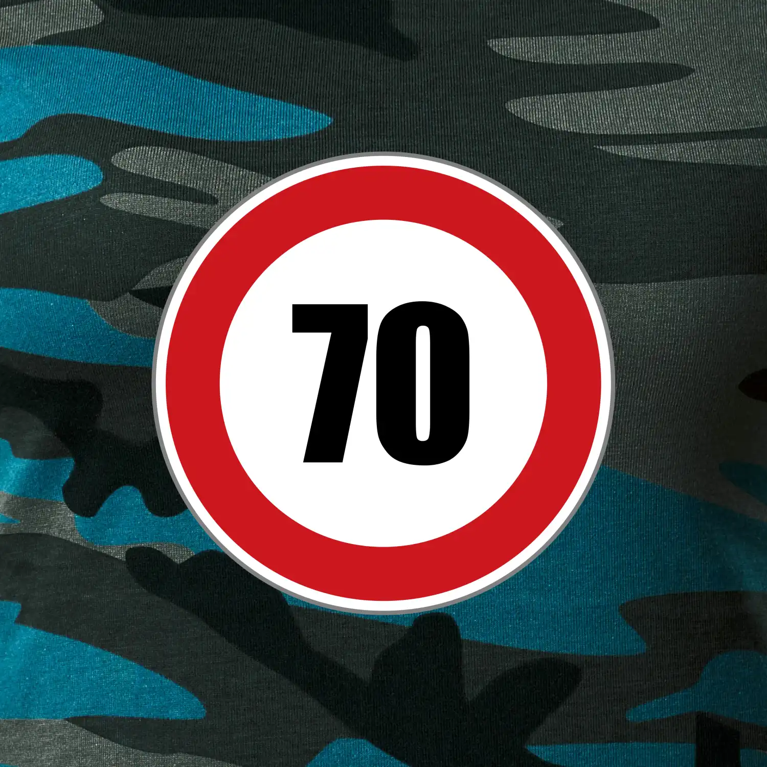 Dopravní značka - omezení rychlosti 70