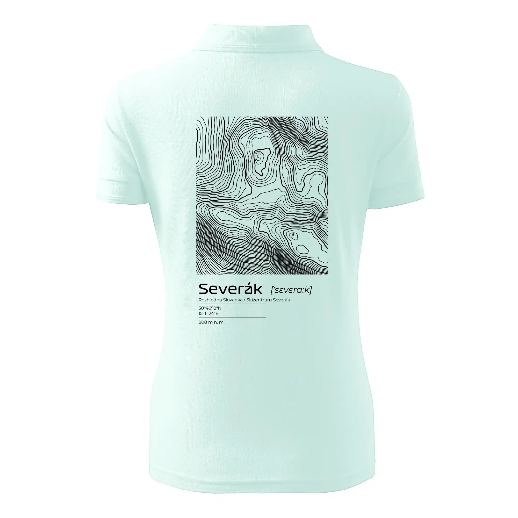 Severák - vrstevnice v obdélníku