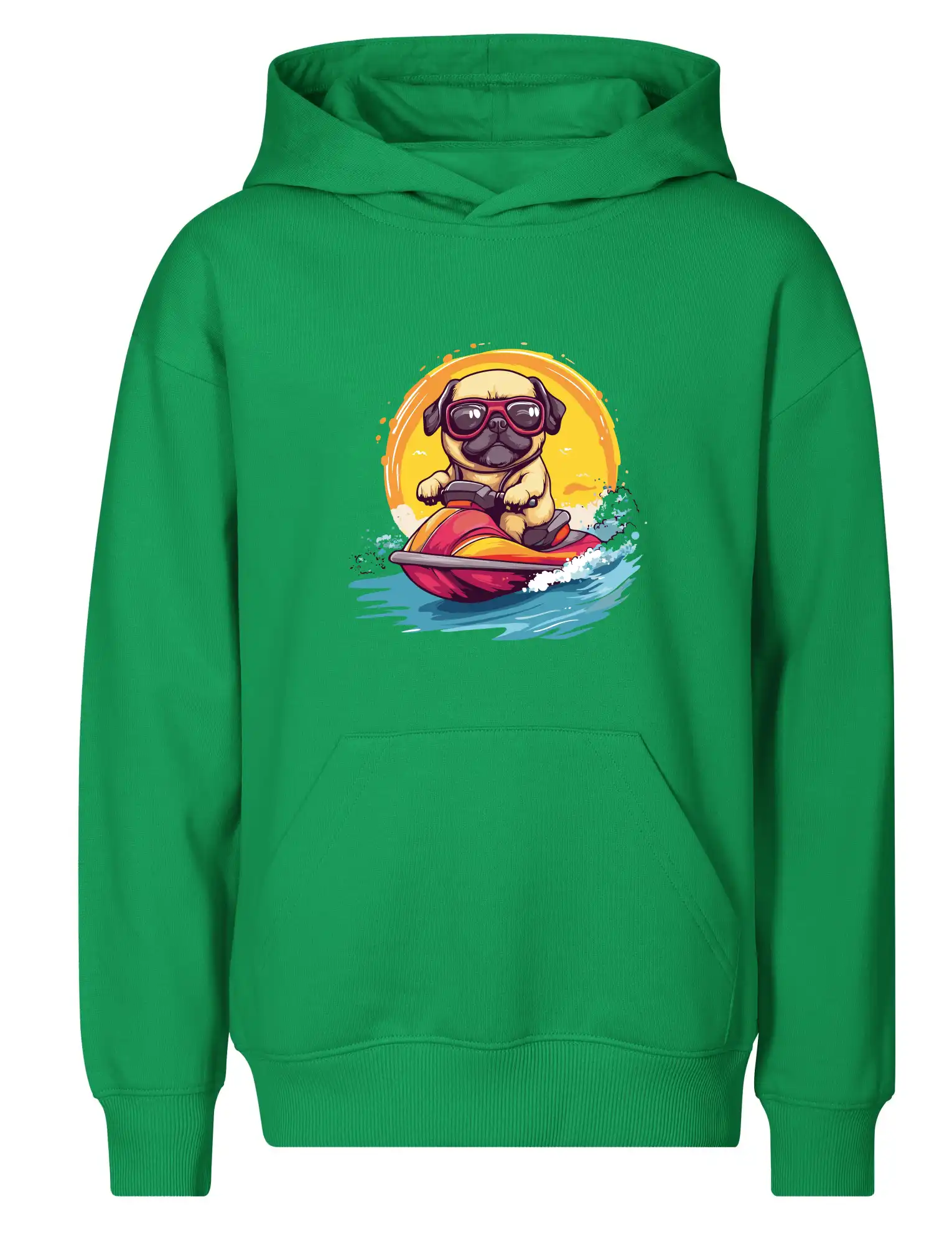 Mops na vodním skútru