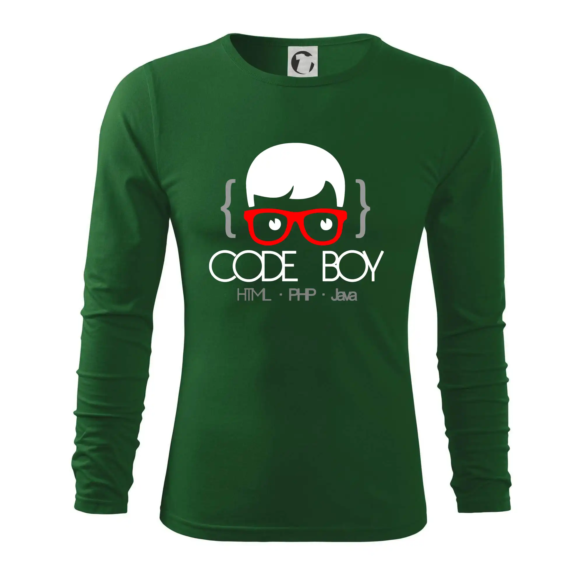 Tričká pre ajťákov - Code Boy - Tričko s dlhým rukávom FIT-T long sleeve