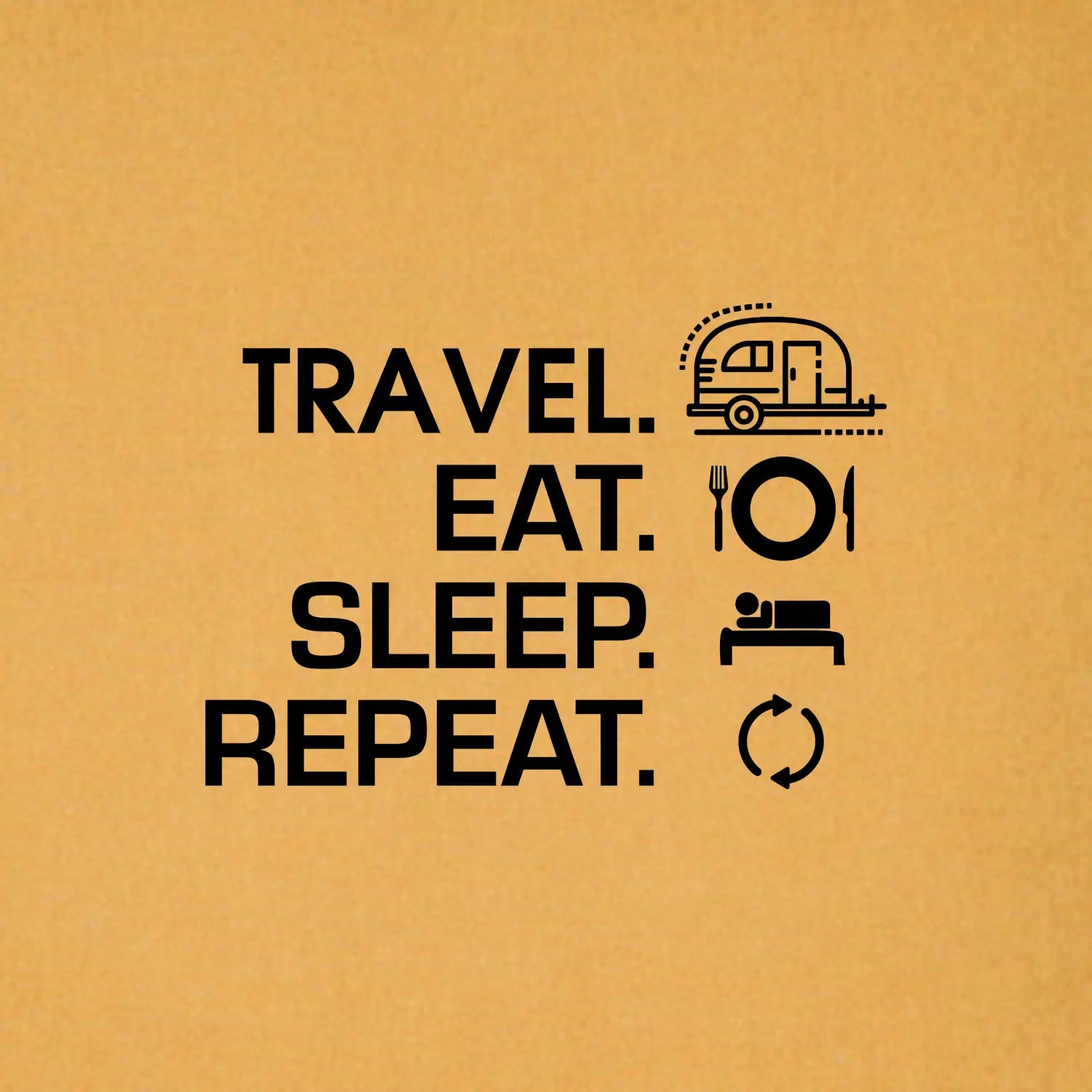 Eat sleep travel - Malý přívěs