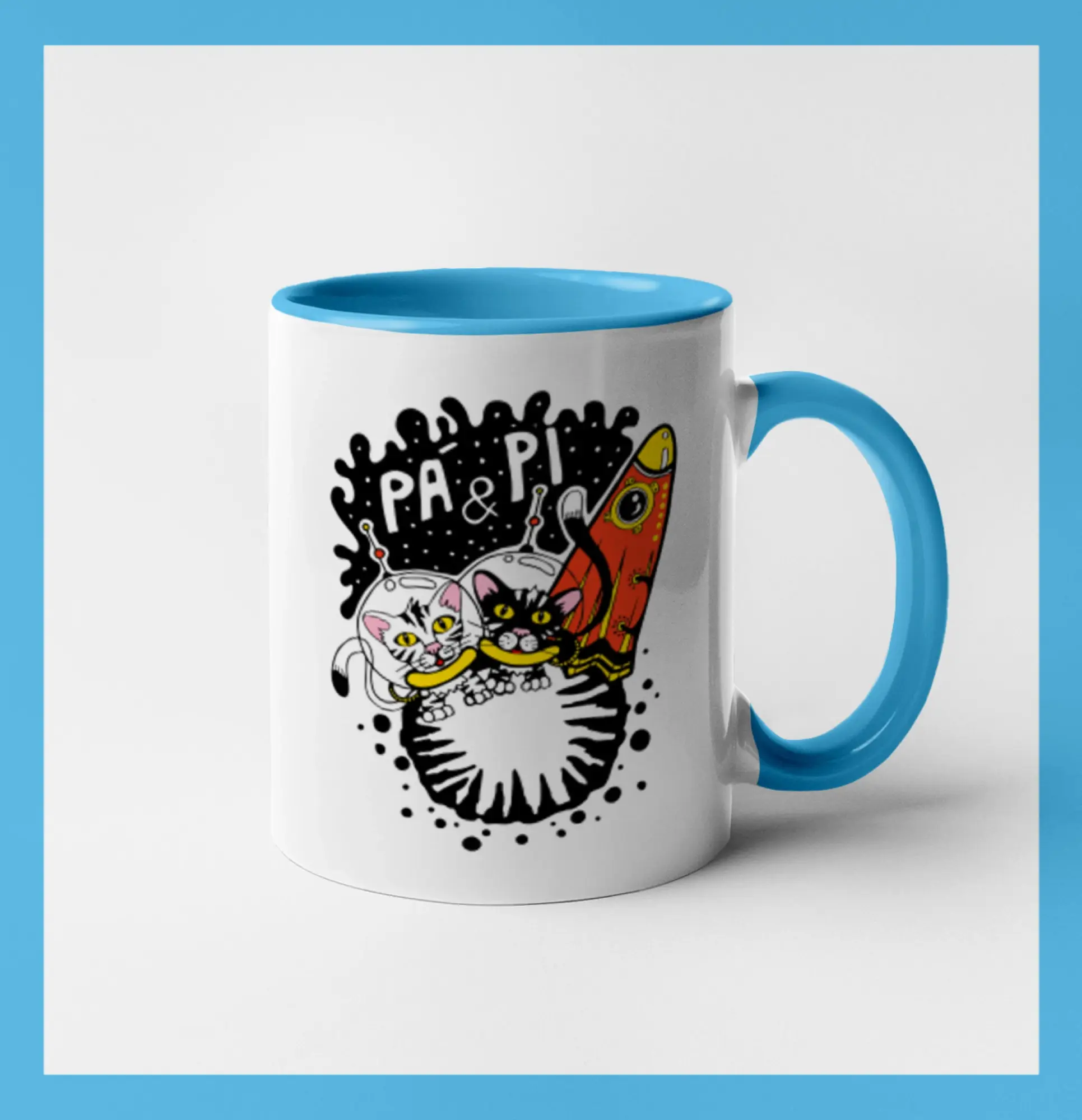 Vtipná tričká s mačkou - Pi a Pi z mačacej planéty (Pecka Design) - Hrnček 