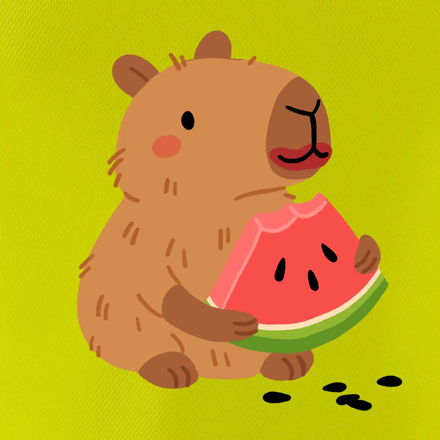 Kapybara s melounem