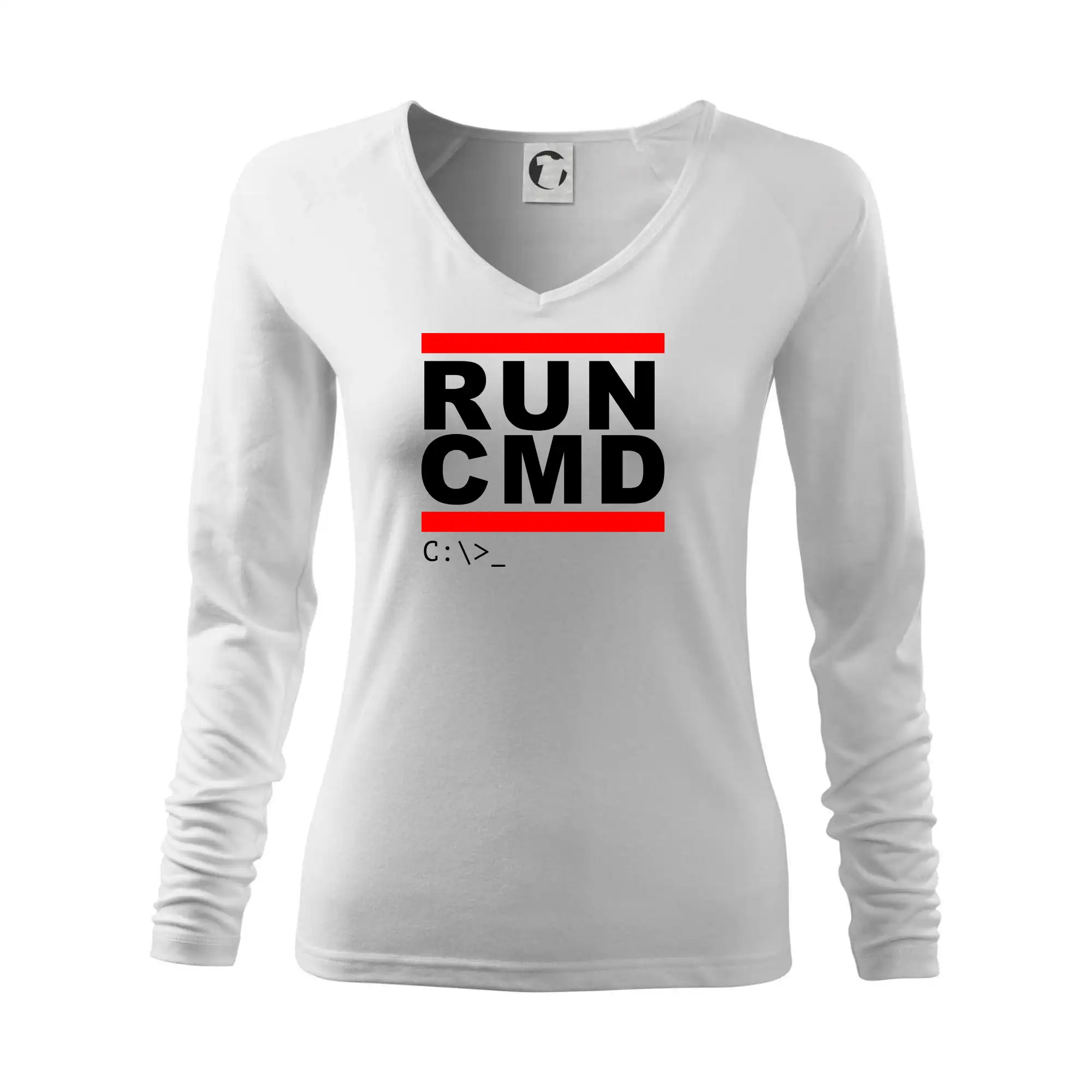 Tričká pre ajťákov - Run CMD - Tričko dámske Elegance
