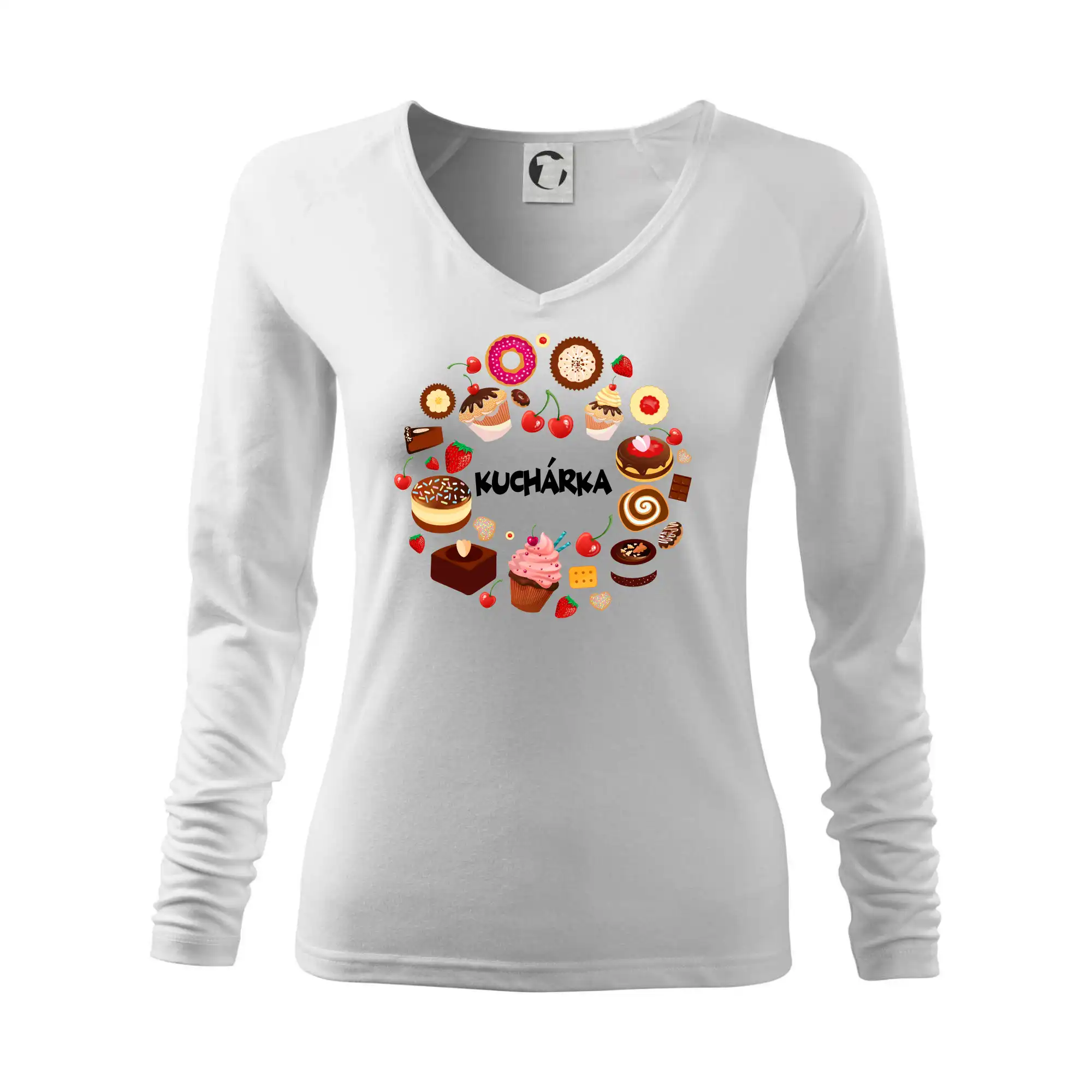 Kuchár a pekár - Kuchárka - tortičky - Tričko dámske Elegance
