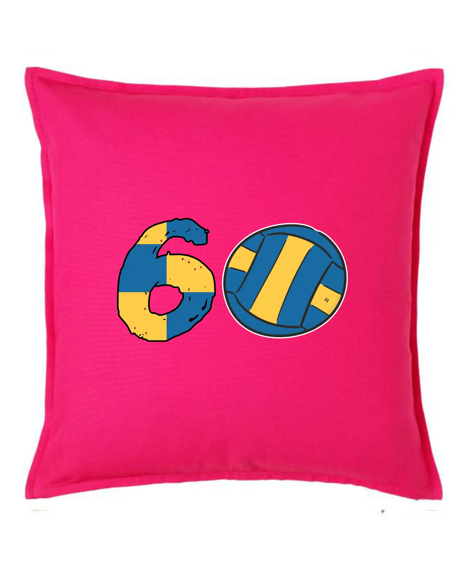 Trička na volejbal - Volejbal okrúhle narodeniny 60 - Vankúš 50x50