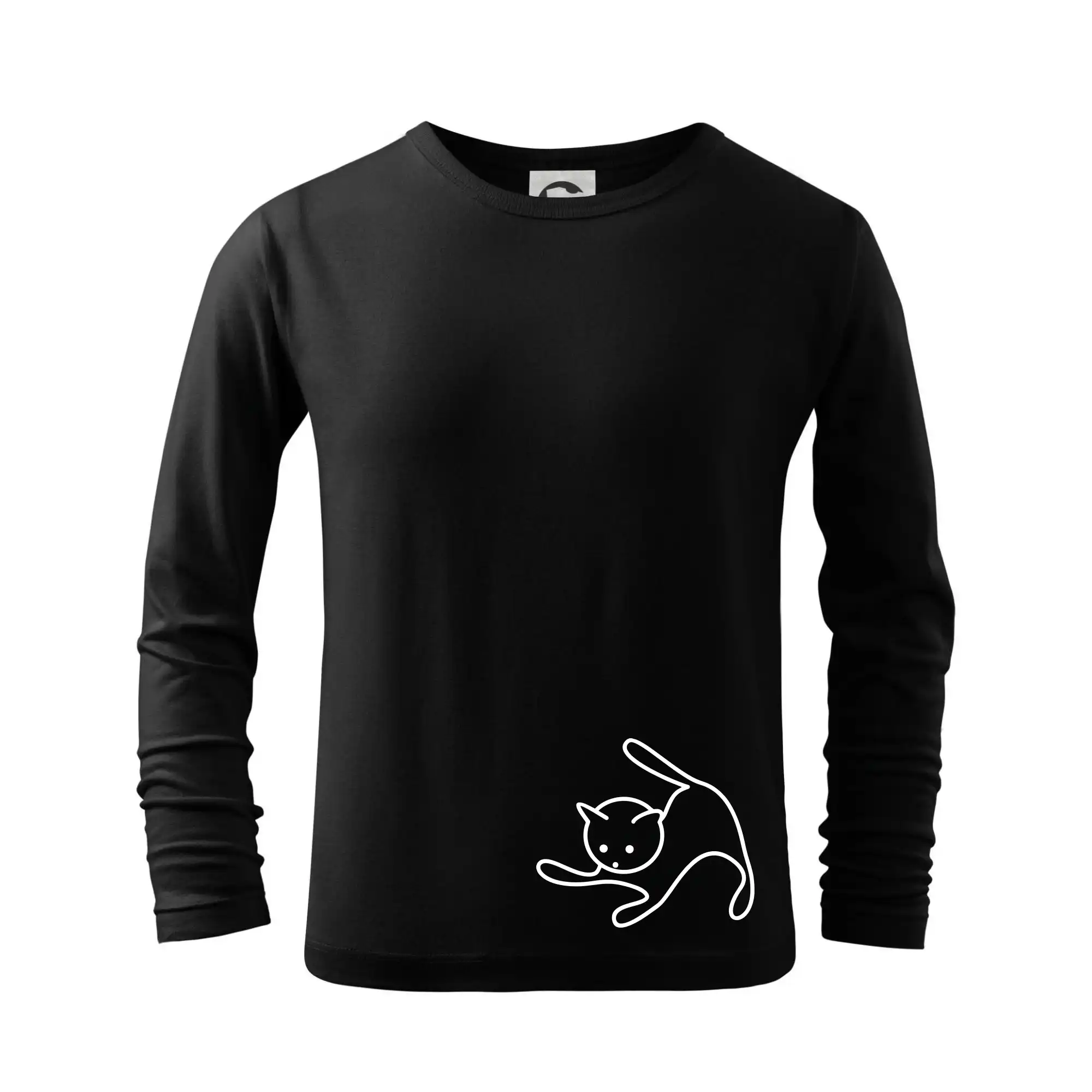Vtipná tričká s mačkou - Mačka sa hrá - Tričko detské Long Sleeve