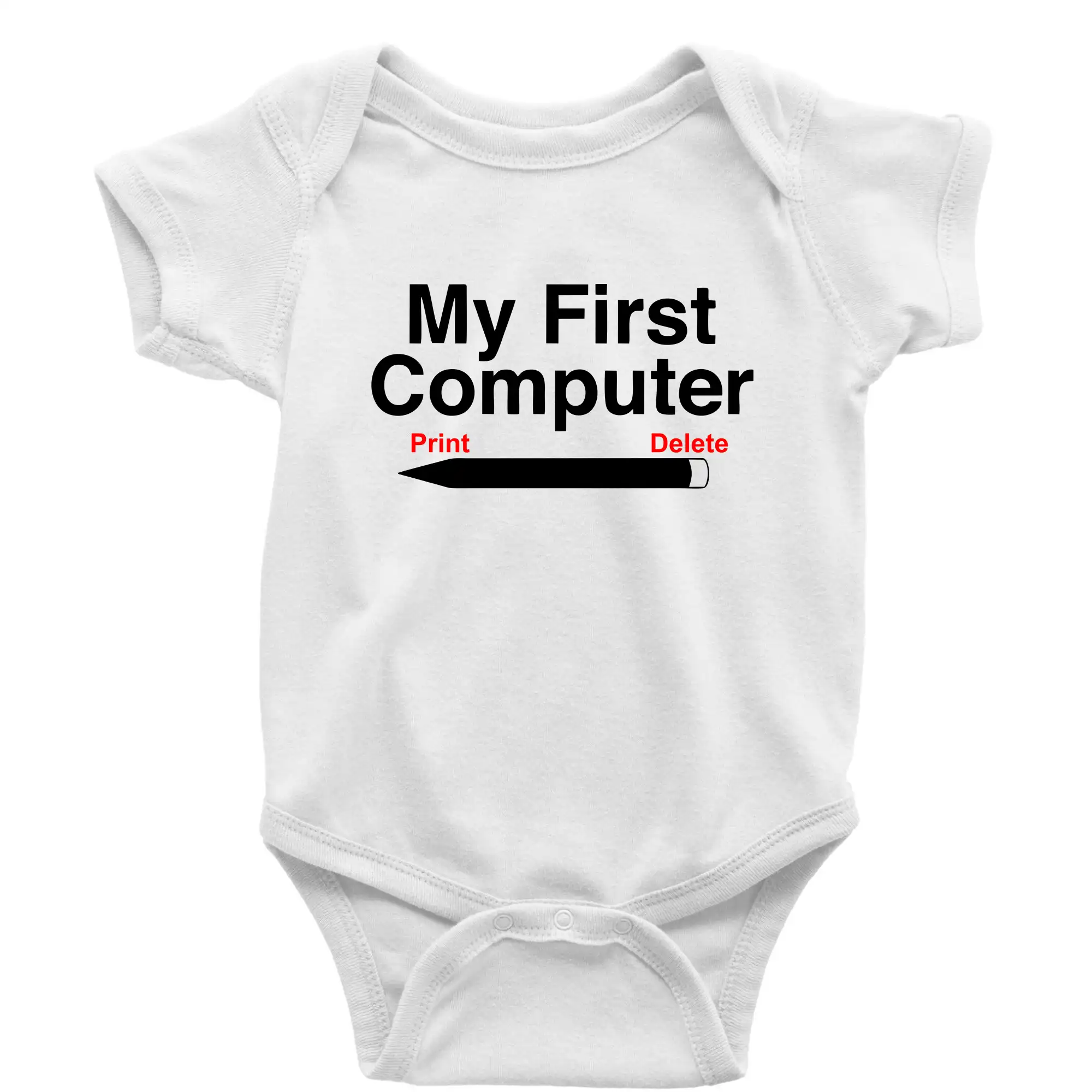 Tričká pre ajťákov - My First Computer - Body dojčenské s krátkym rukávom