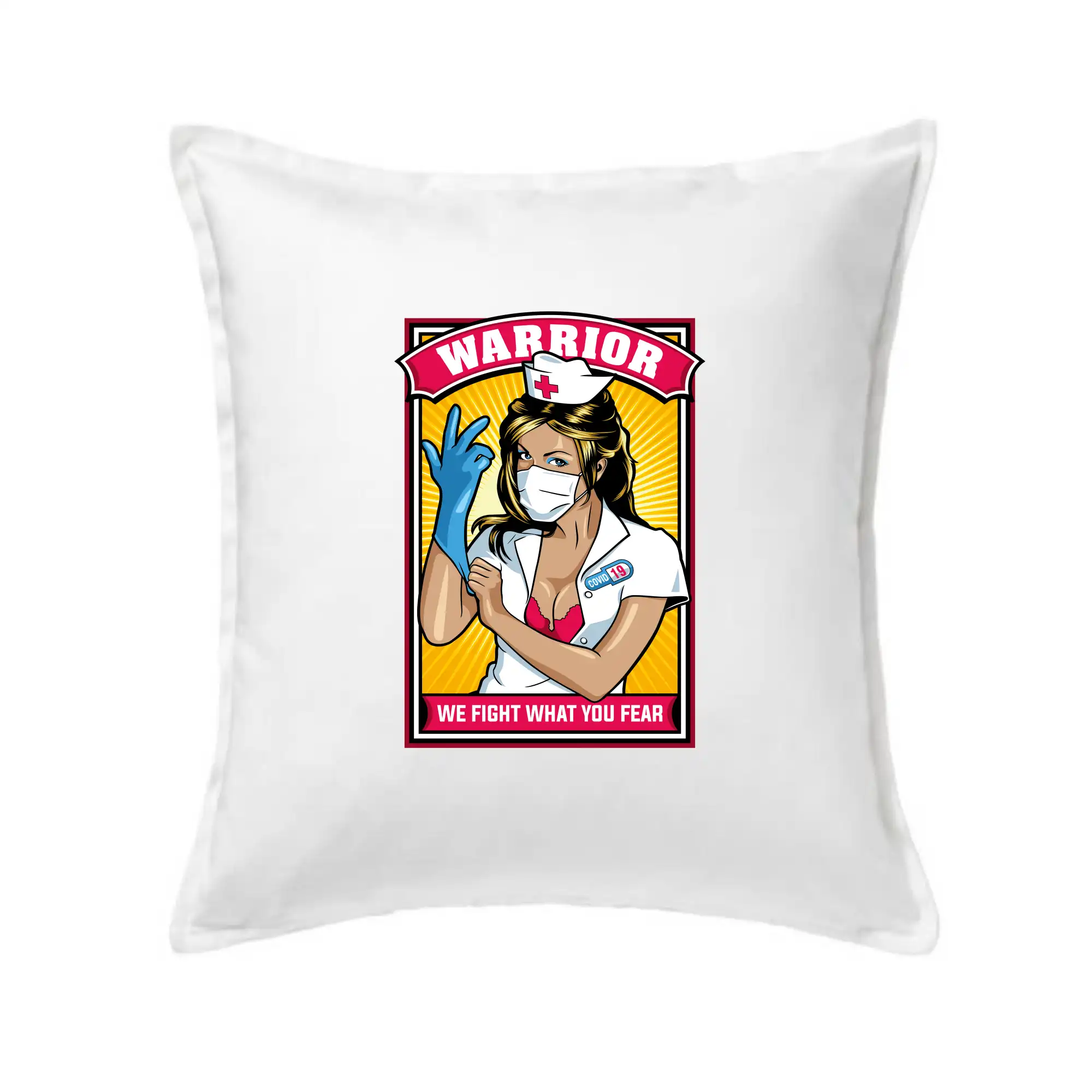 Corona Nurse warrior - Vankúš 50x50