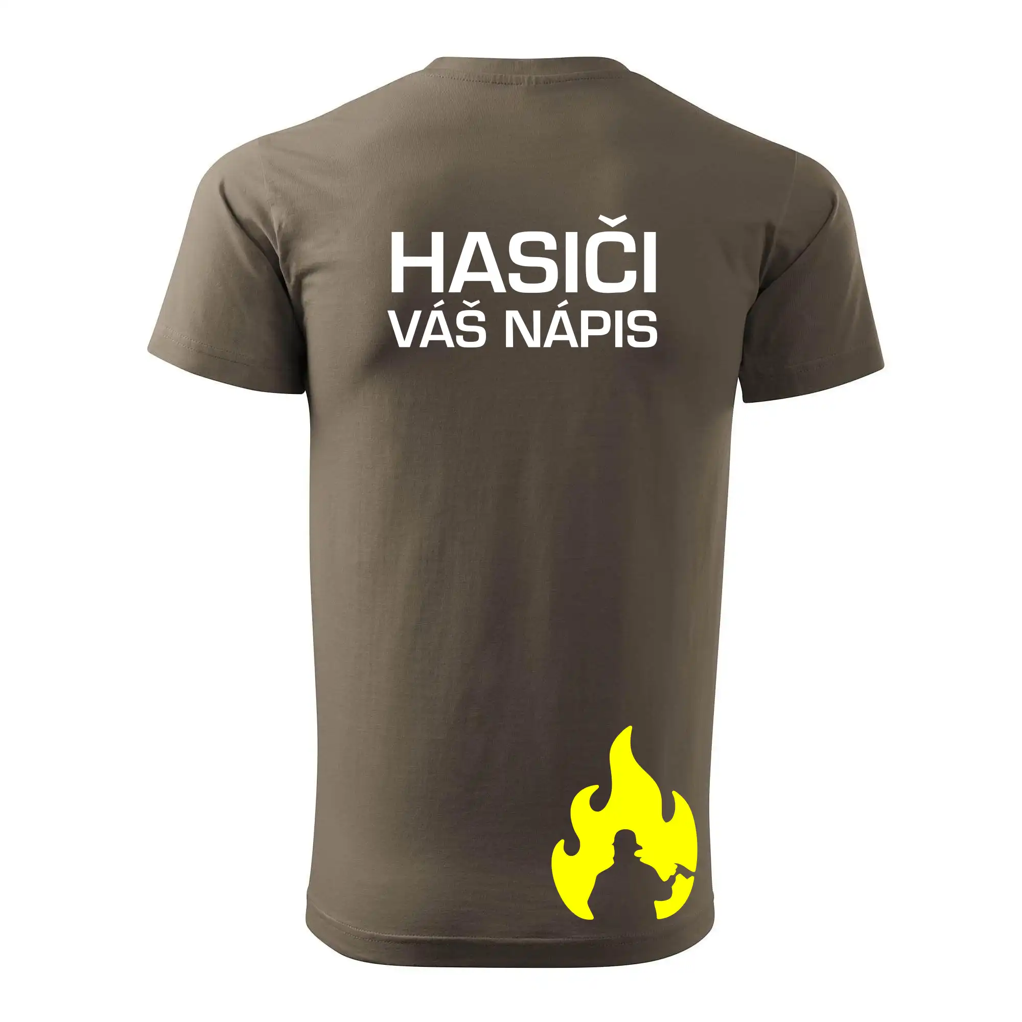Hasič stojaci - nápis hasiči - Veľký nápis na chrbte