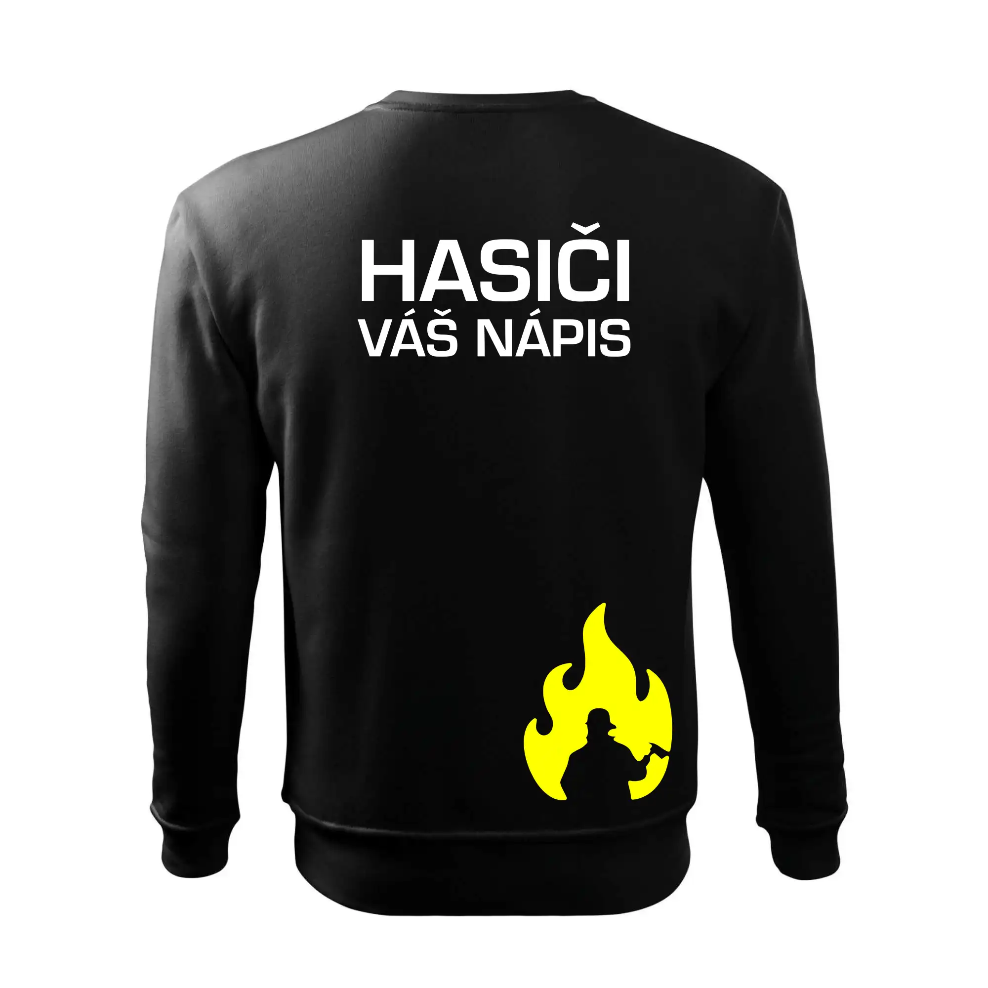 Hasič stojaci - nápis hasiči - Veľký nápis na chrbte