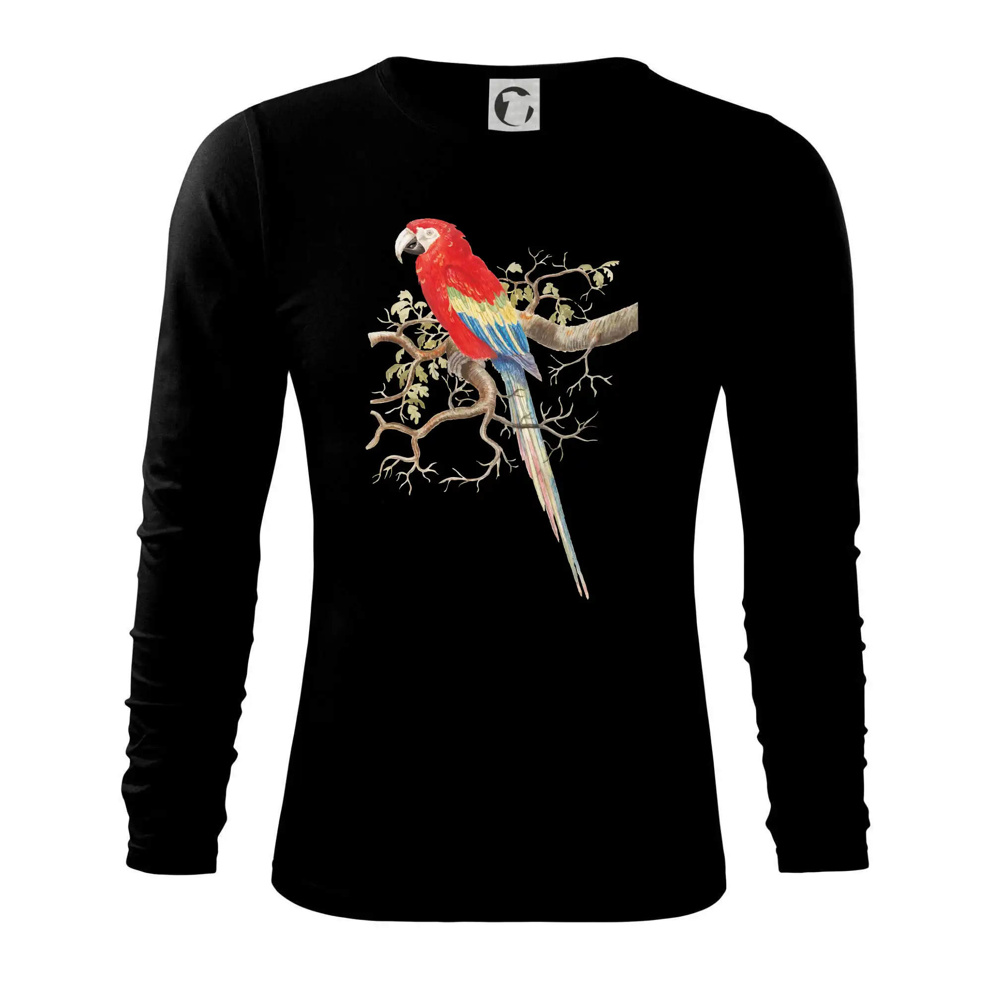 Papoušek na listnatém stromě