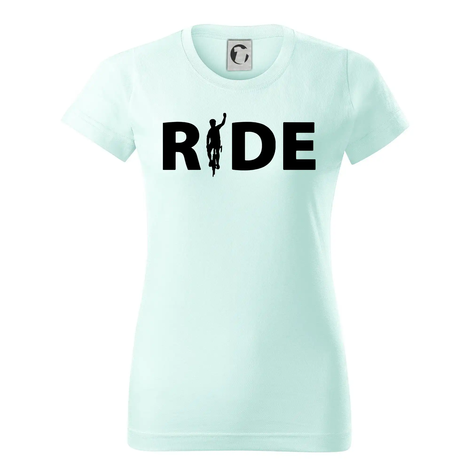 Ride - nápis s cyklistou
