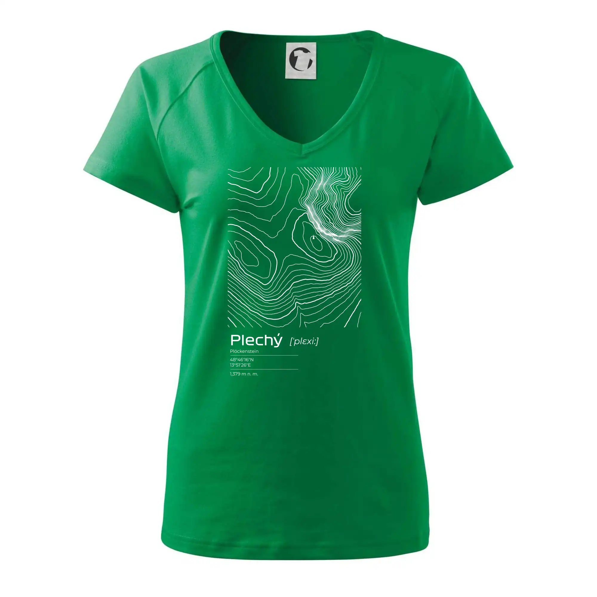 Plechý - vrstevnice v obdélníku