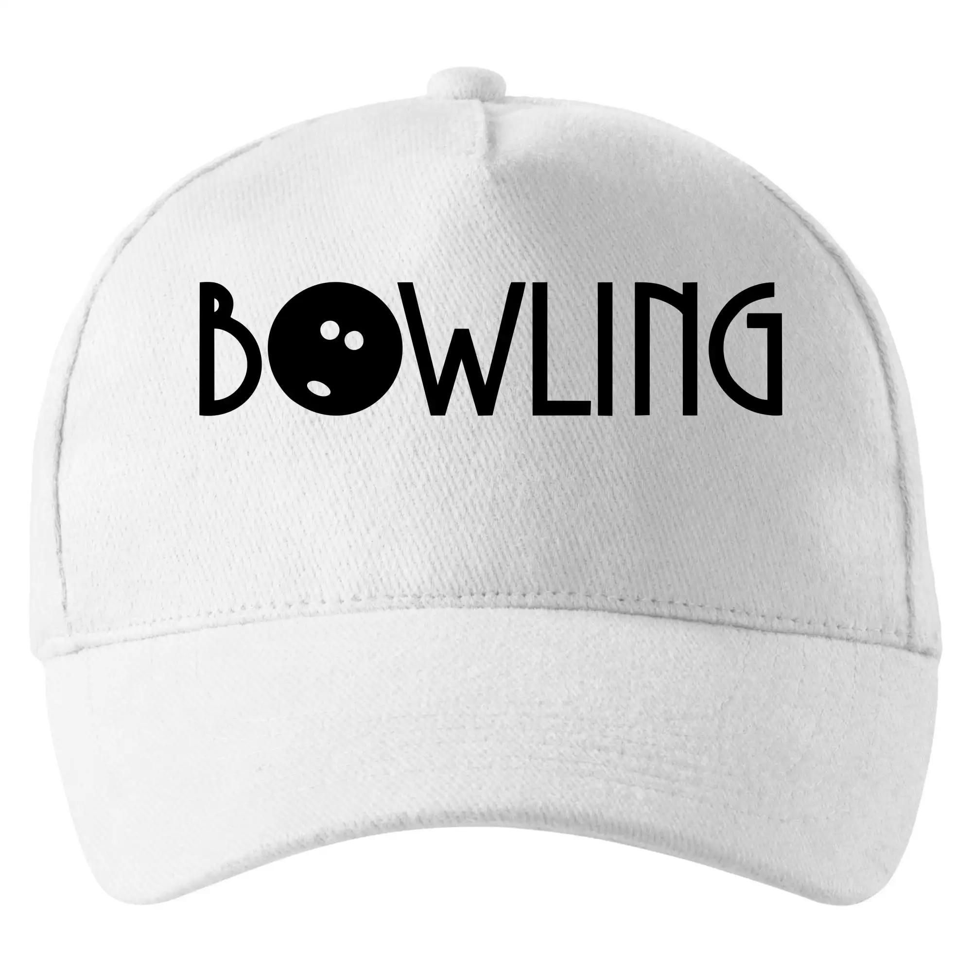 Tričká Bowling - Bowling nápis - Šiltovka so zahnutým šiltom a mosaznou sponou
