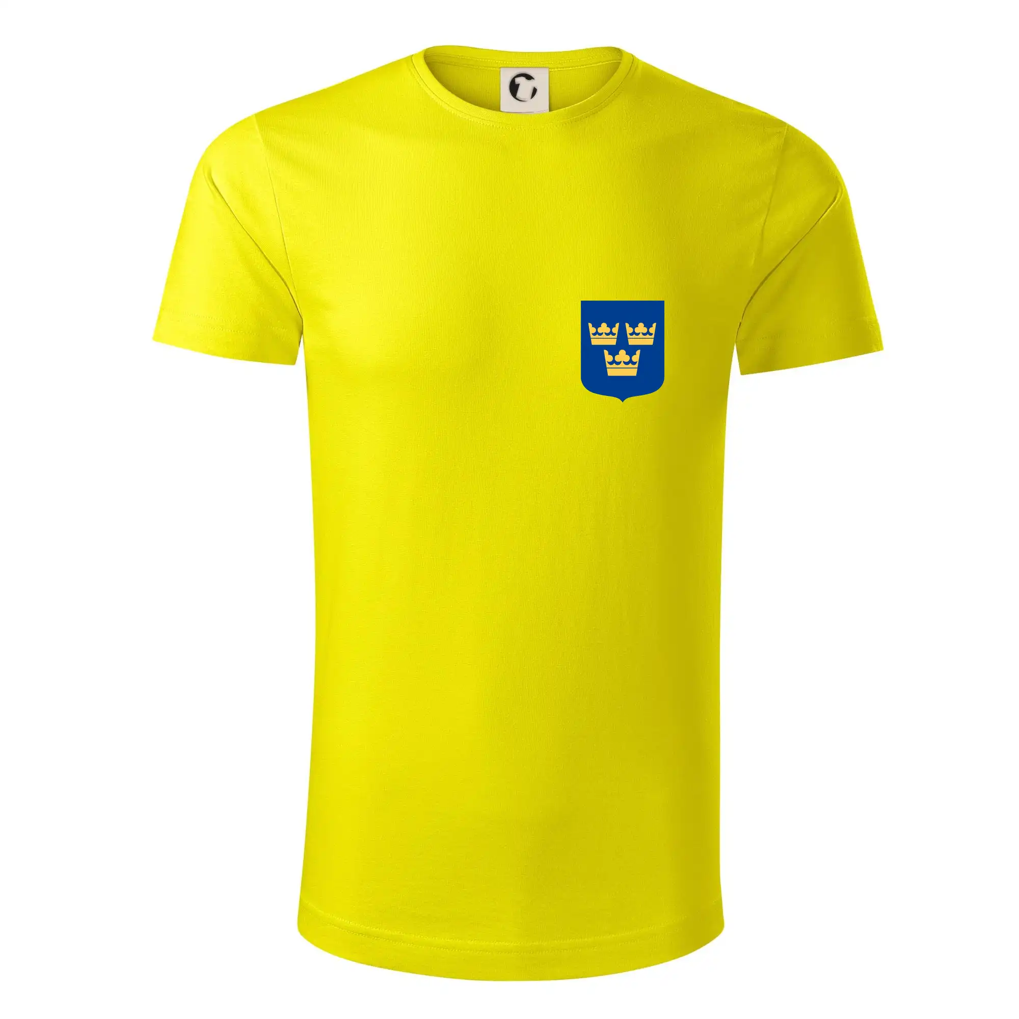 Ostatné mestá / miesta - Švédsky znak tri korunky na prsník - Tričko z organickej bavlny