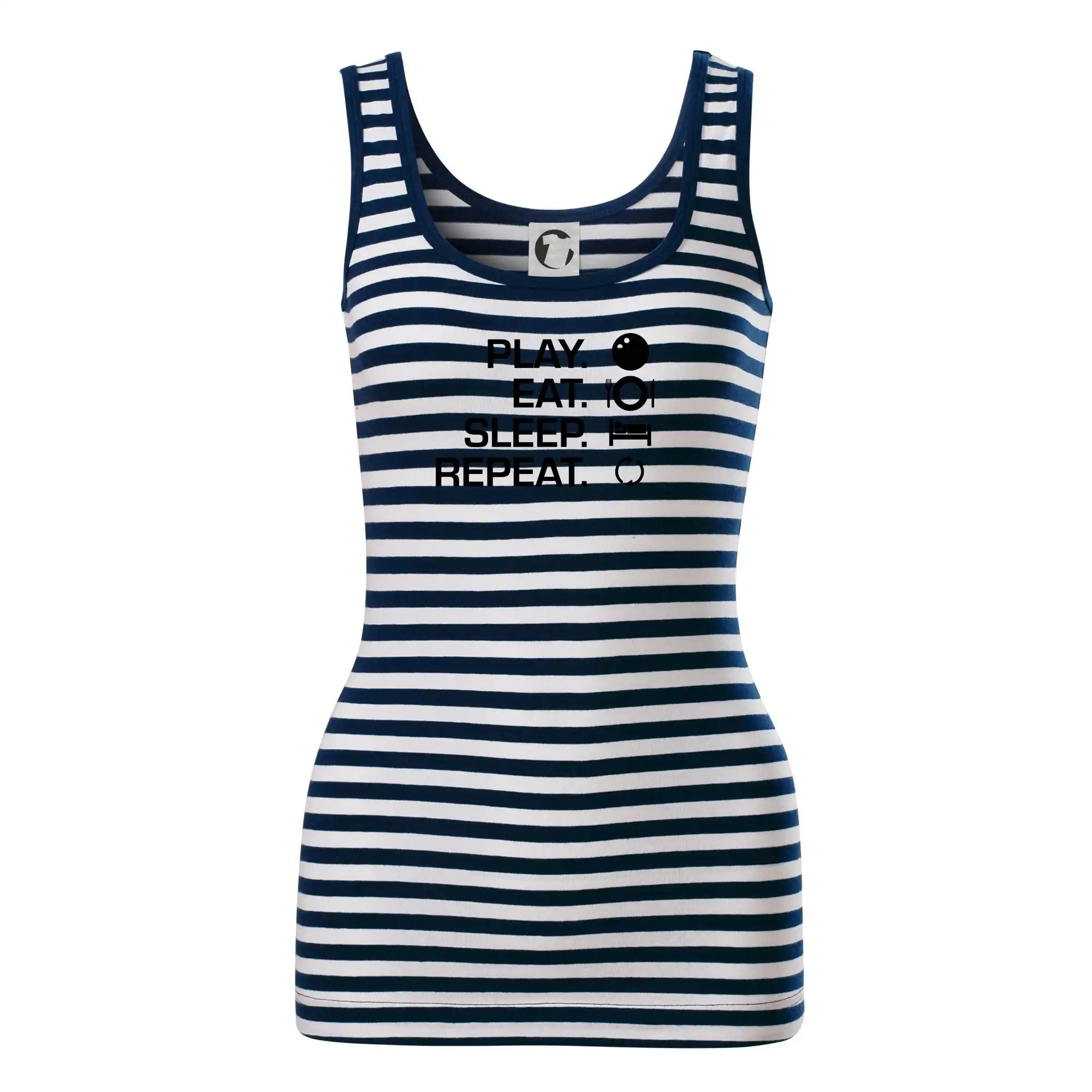 Tričká s motívom Squash - Play eat sleep squash - Sailor tielko na vodu