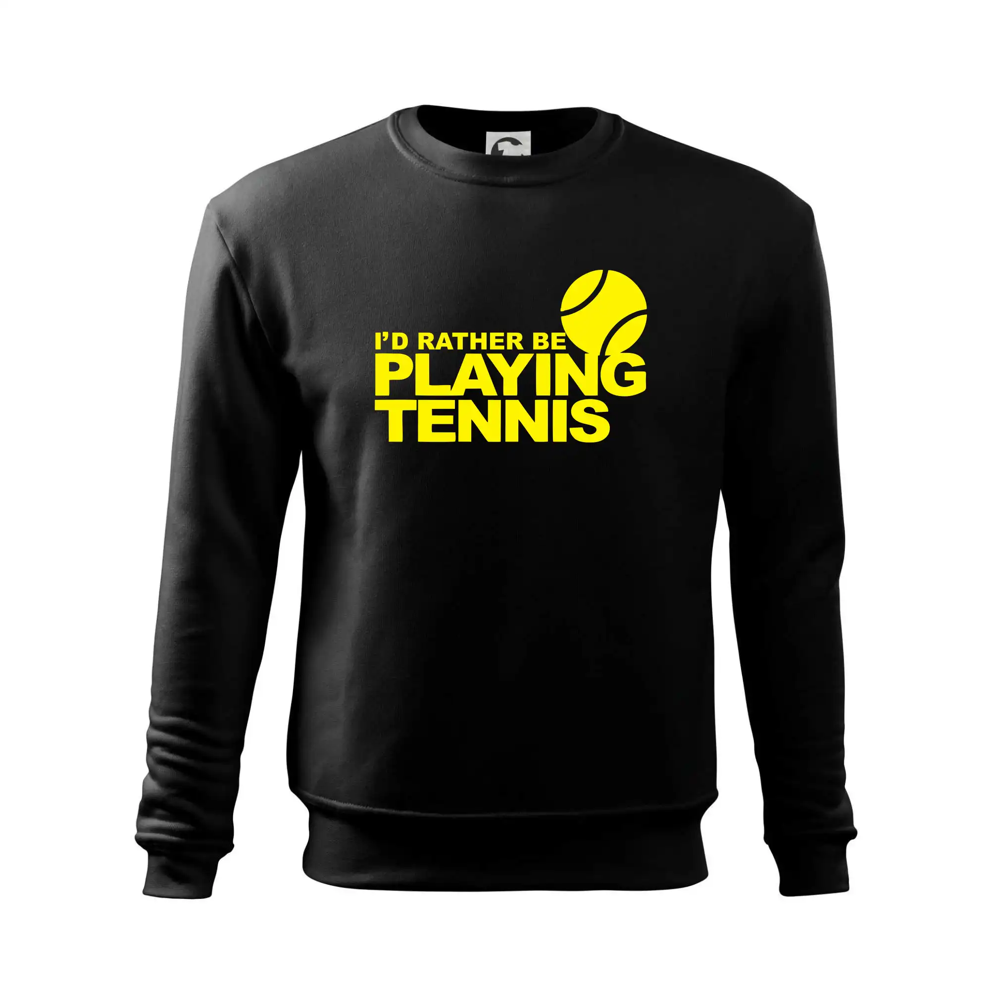 Playing tennis