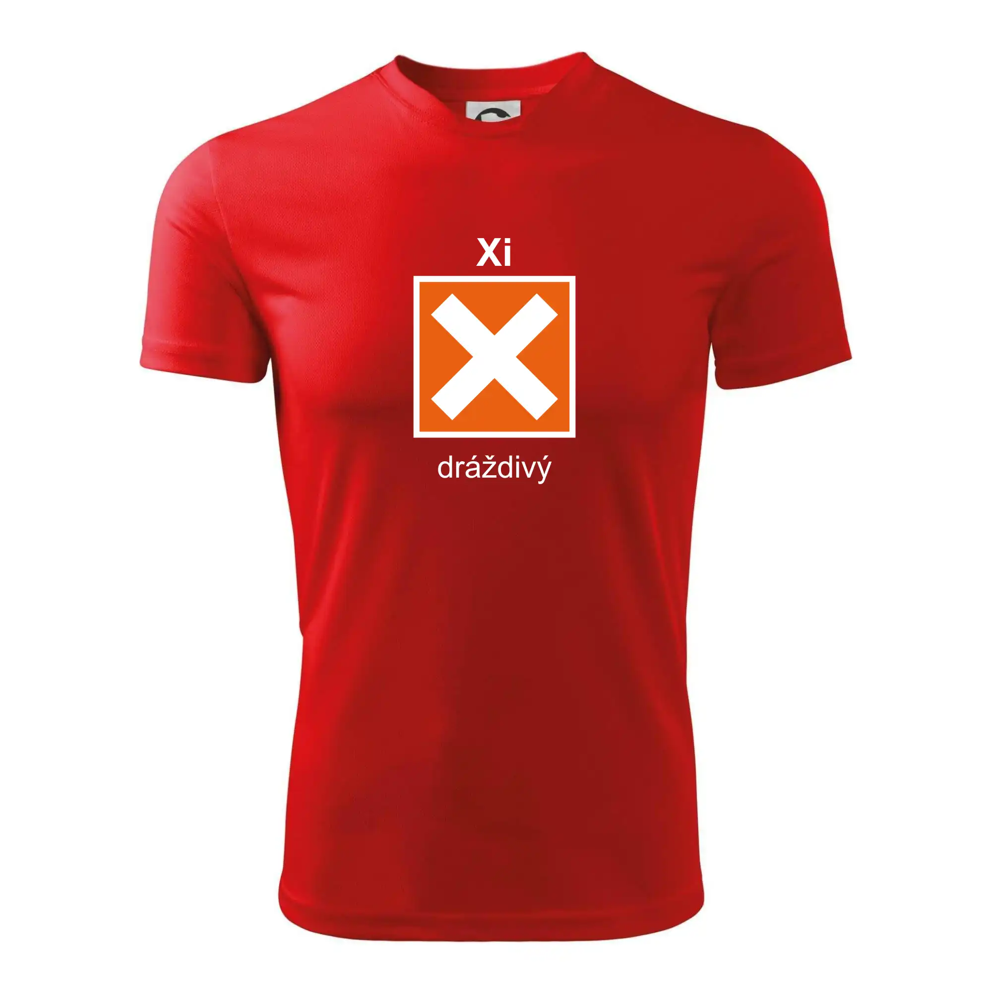 Xi Dráždivý - Výstražná tabulka na tričku