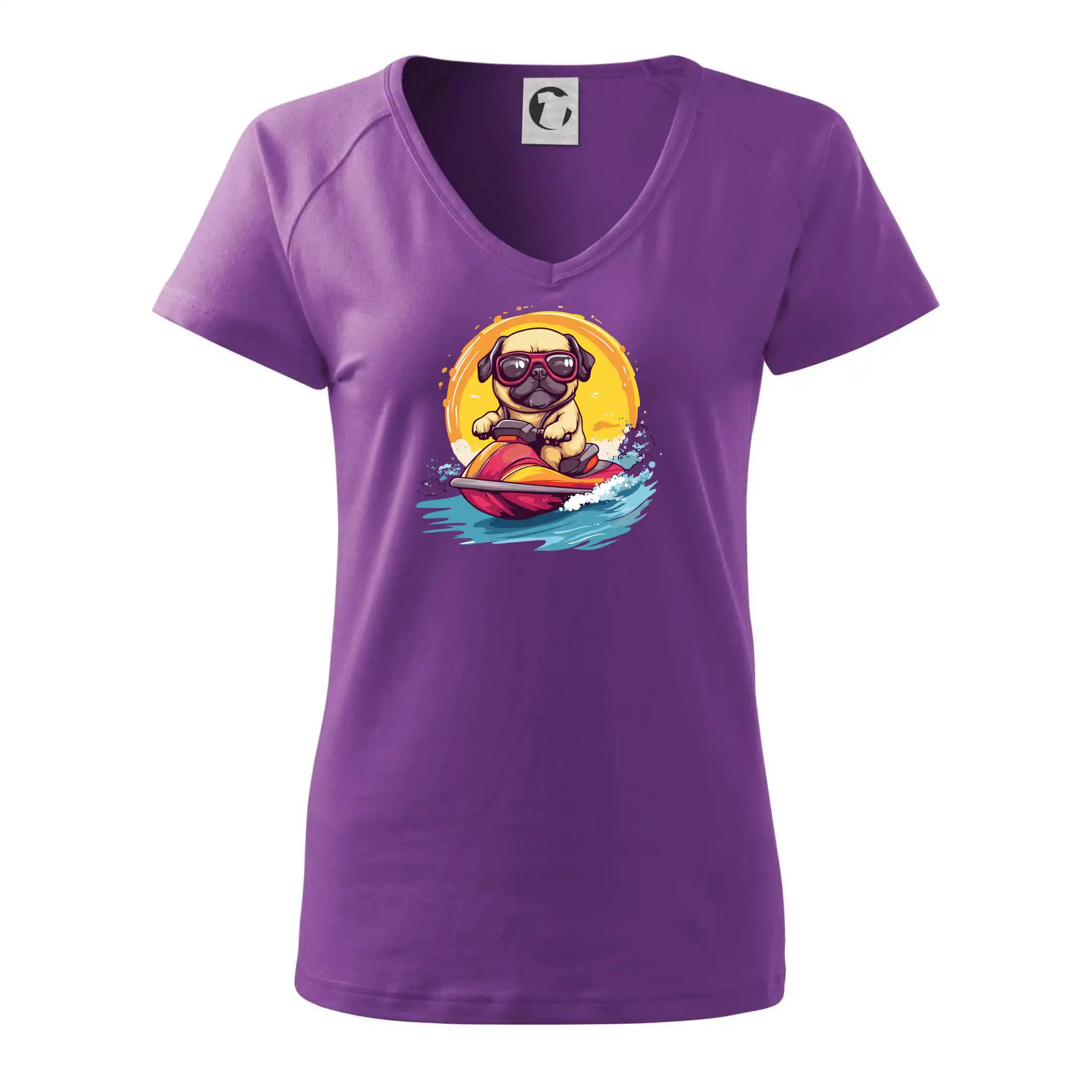 Mops na vodním skútru